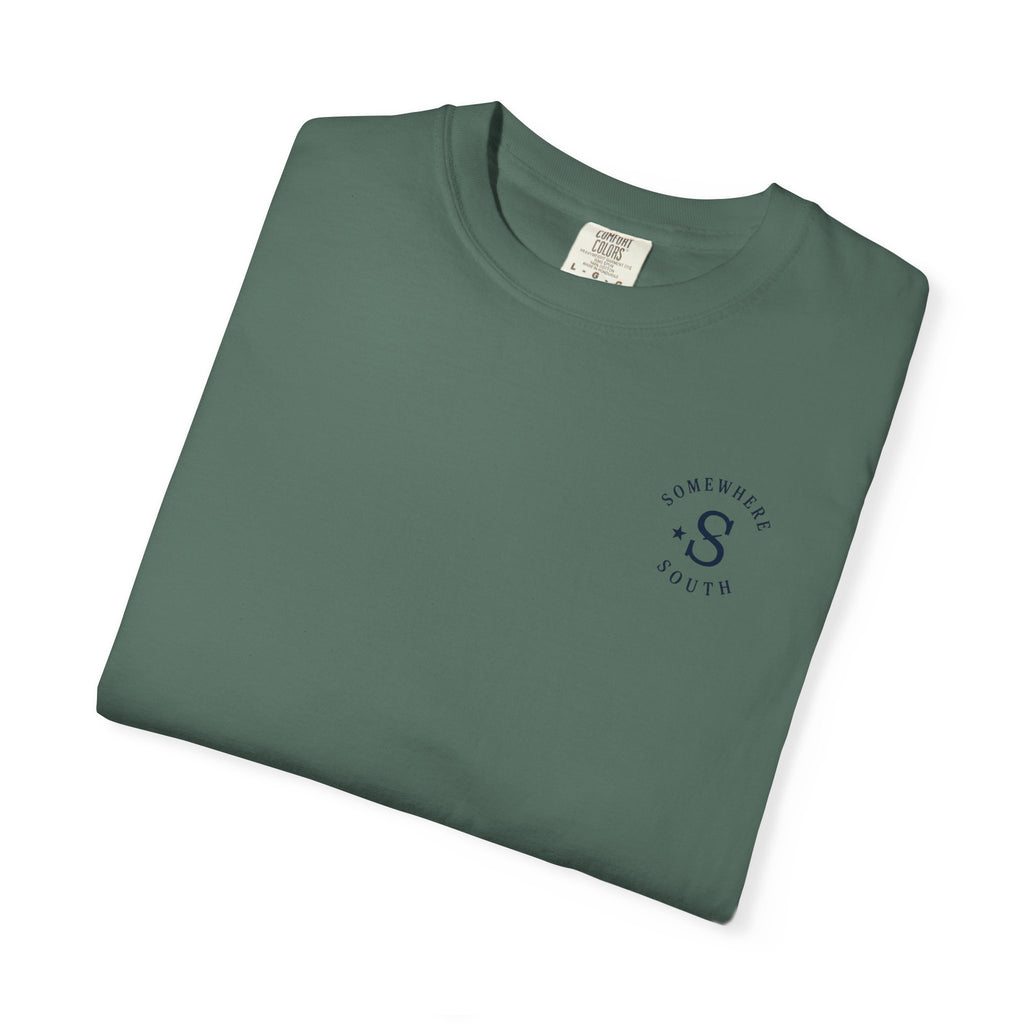 Golf Green Illustration T-Shirt — "Somewhere South" Back Print