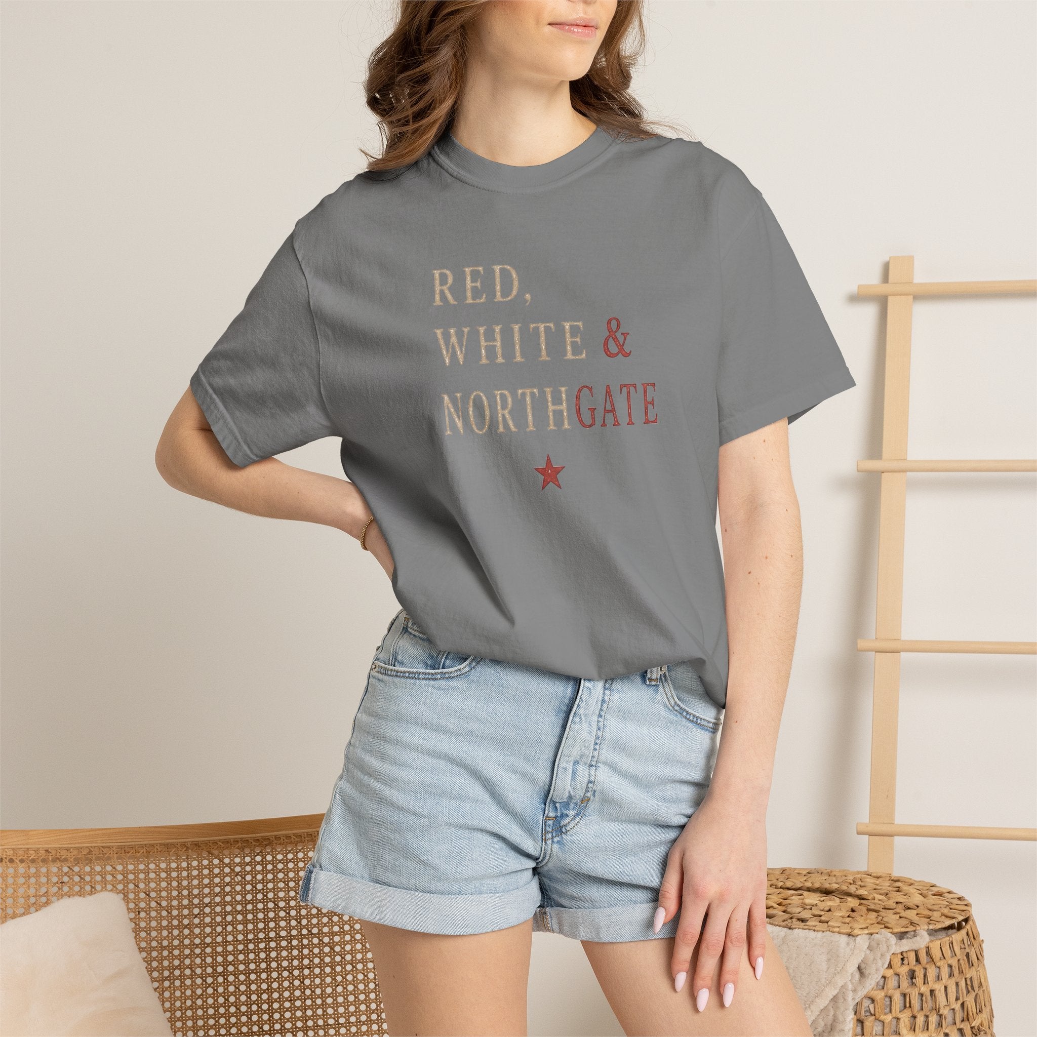 Patriotic Truck T-Shirt — "Red, White & Northgate" College Station Tee