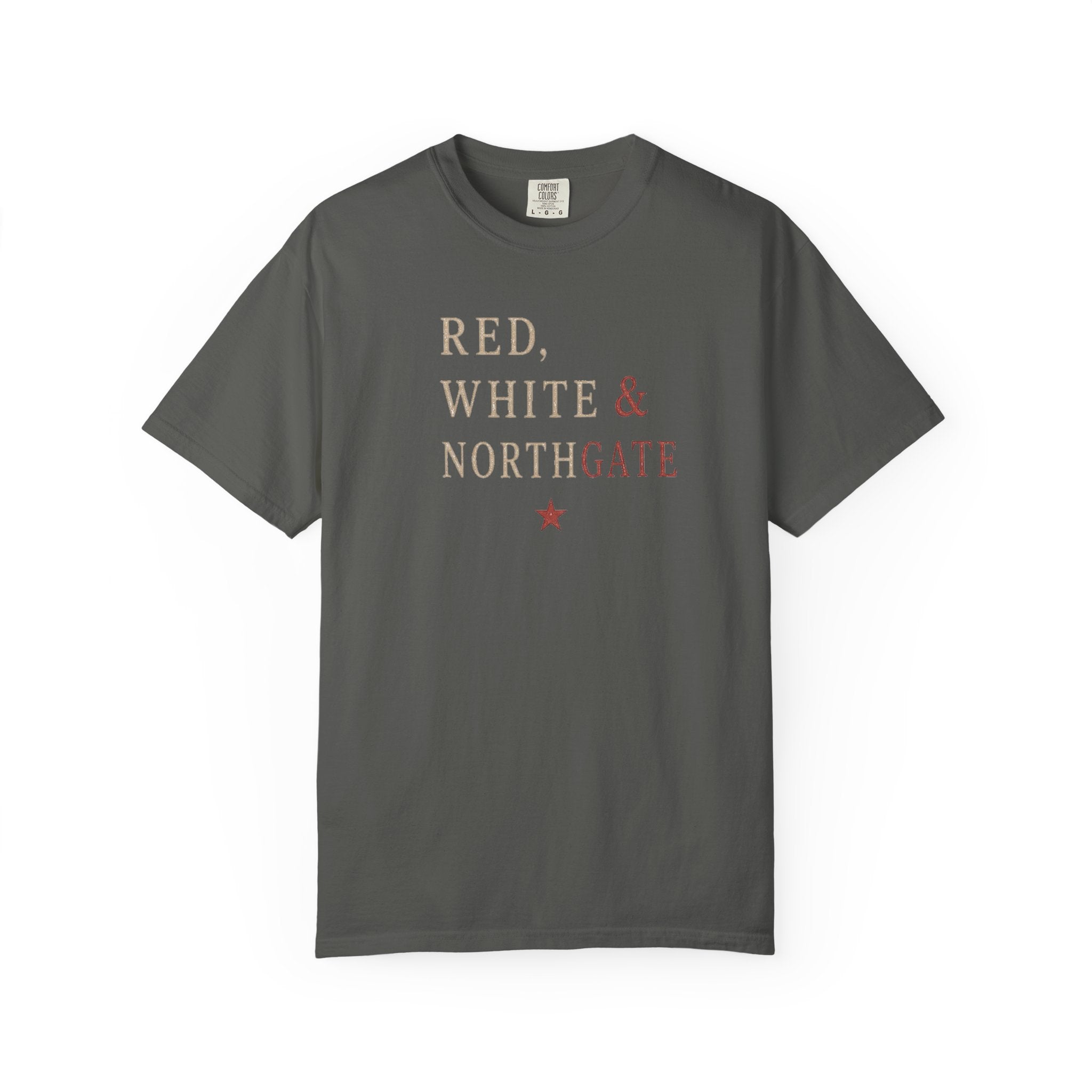 Patriotic Truck T-Shirt — "Red, White & Northgate" College Station Tee