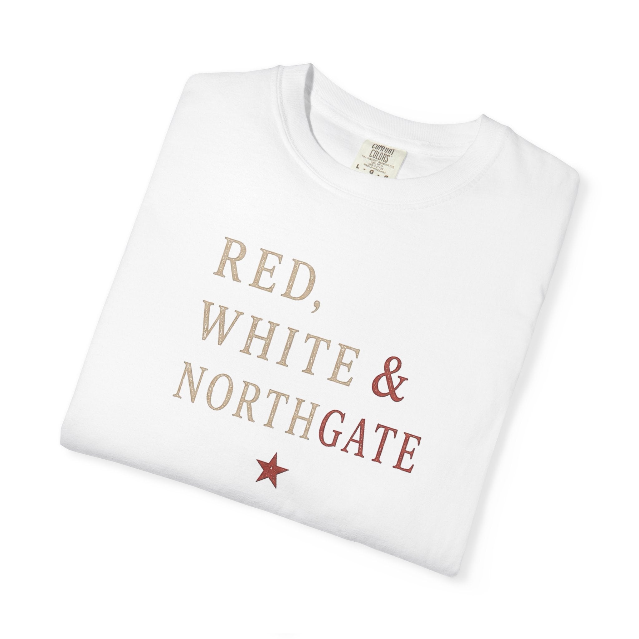 Patriotic Truck T-Shirt — "Red, White & Northgate" College Station Tee