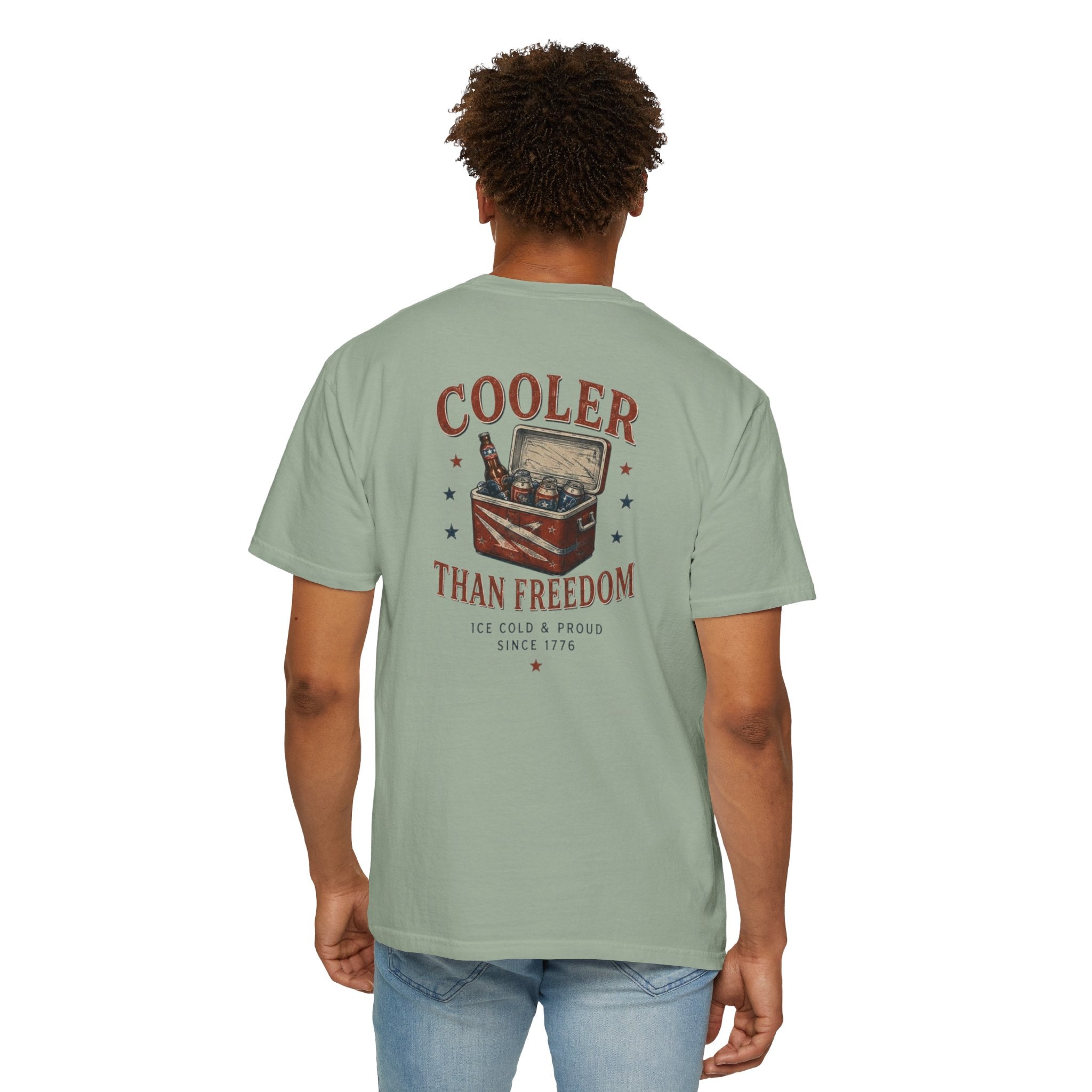 Cooler Than Freedom Graphic T-Shirt — Americana Cooler Vintage Design