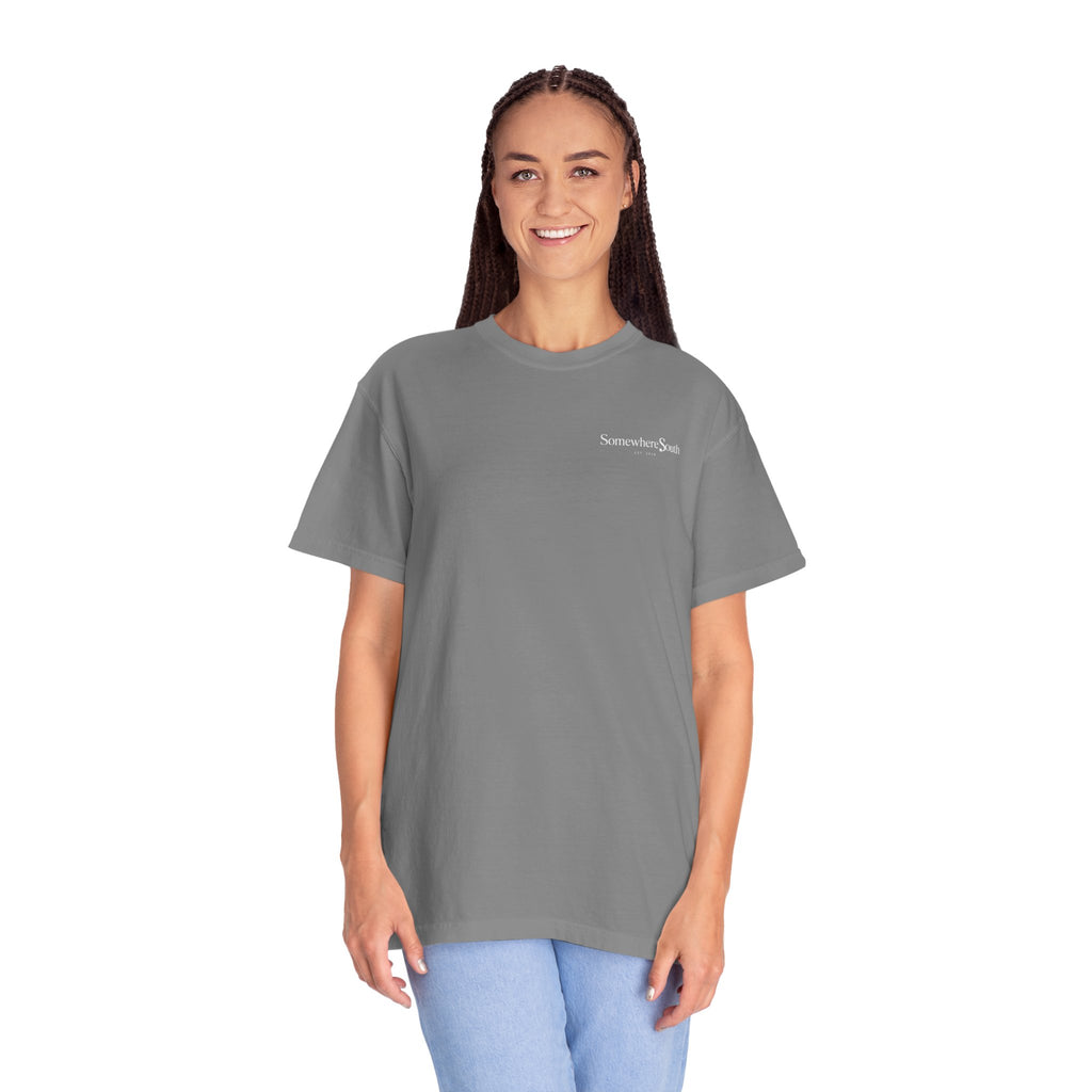 Somewhere South Garment-Dyed T-Shirt — Vintage Southern Flag Tee