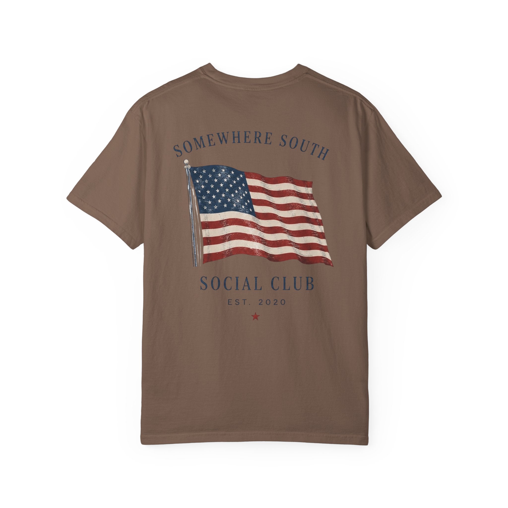 American Flag Social Club T-Shirt — Somewhere South Vintage USA Tee
