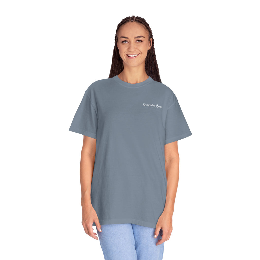 Somewhere South Garment-Dyed T-Shirt — Vintage Southern Flag Tee