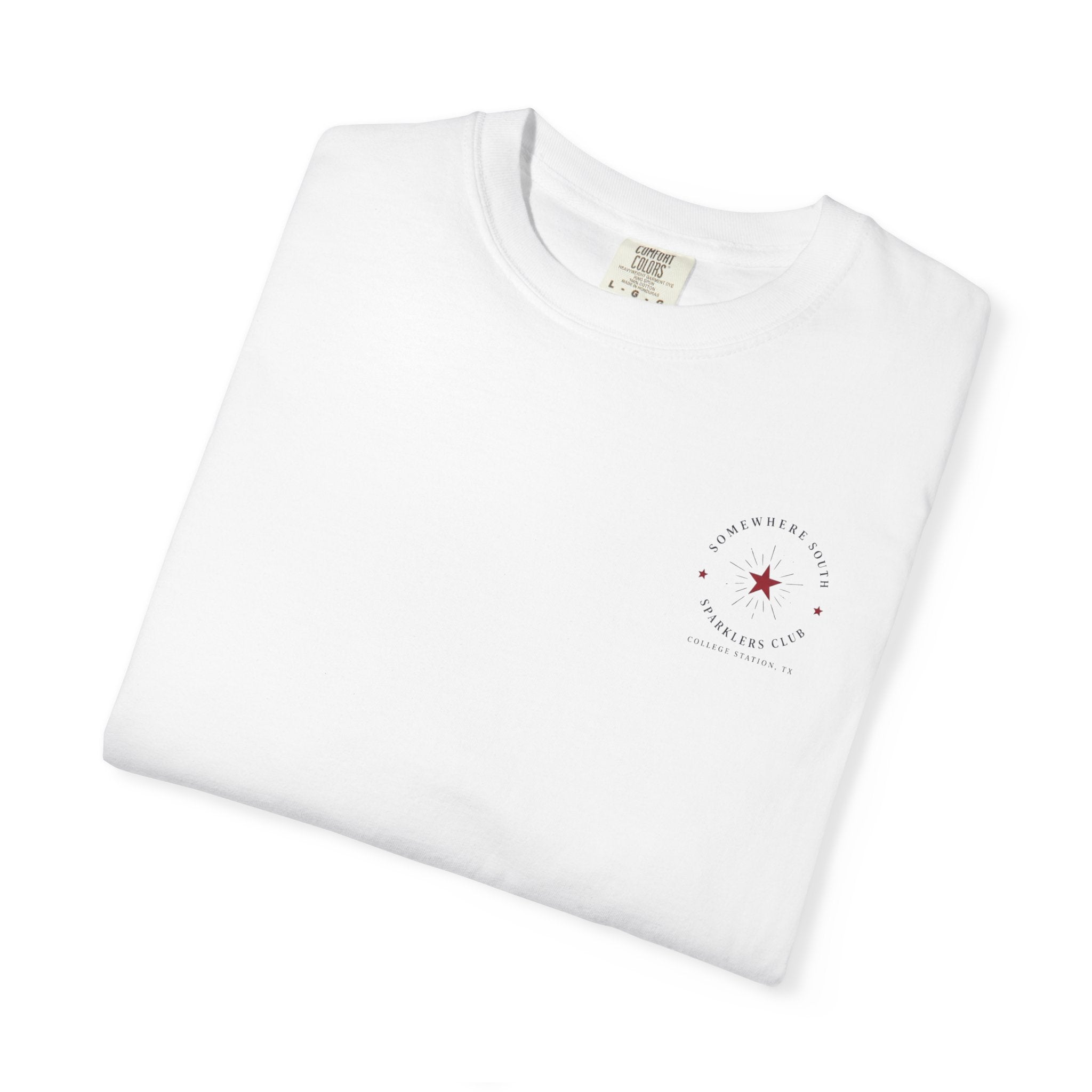 Somewhere South Graphic T‑Shirt — Minimal Star & Crossed Poles Back Print