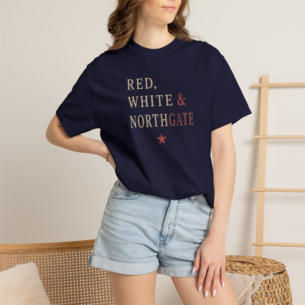 Patriotic Truck T-Shirt — "Red, White & Northgate" College Station Tee