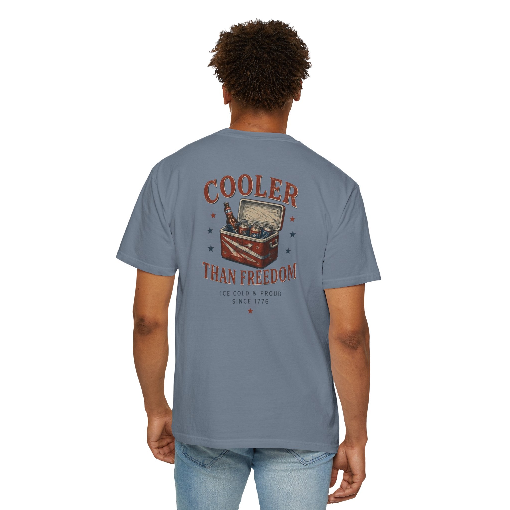 Cooler Than Freedom Graphic T-Shirt — Americana Cooler Vintage Design
