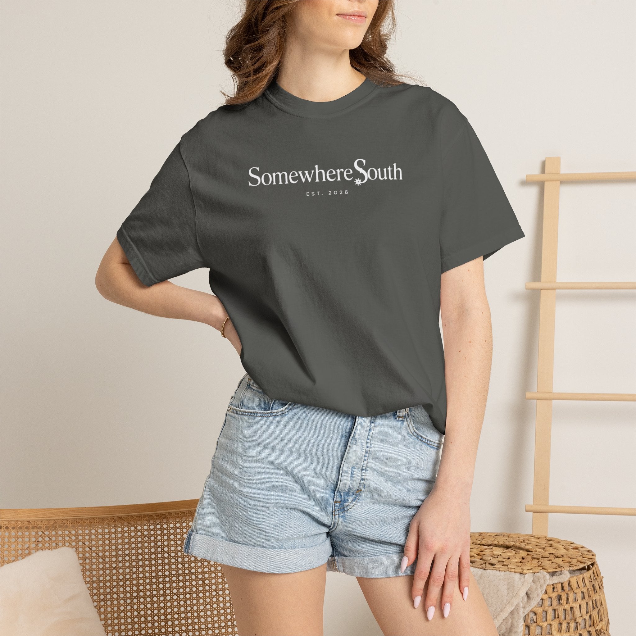 Somewhere South Garment-Dyed T-Shirt — Vintage Coastal Comfort Tee