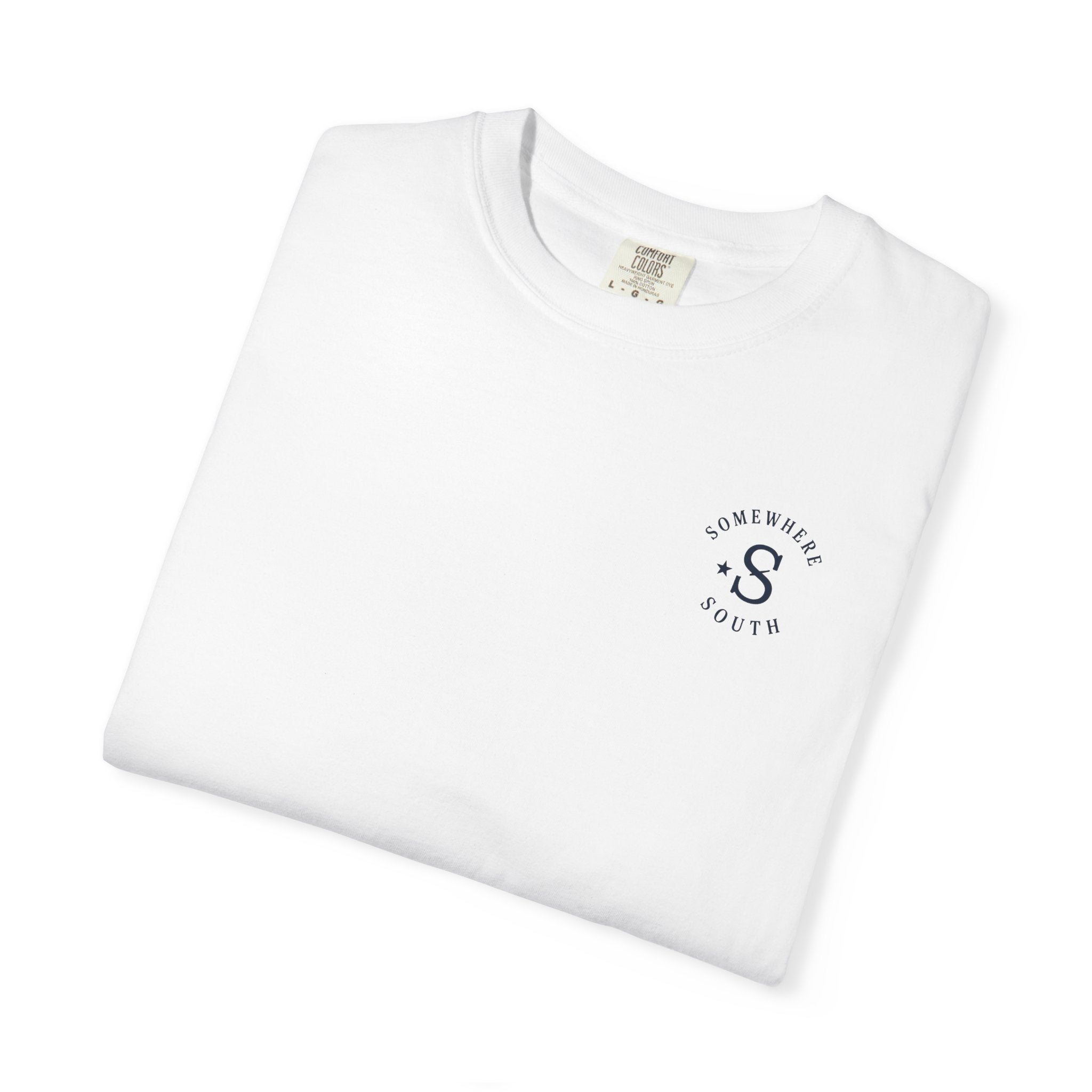 Golf Green Illustration T-Shirt — "Somewhere South" Back Print