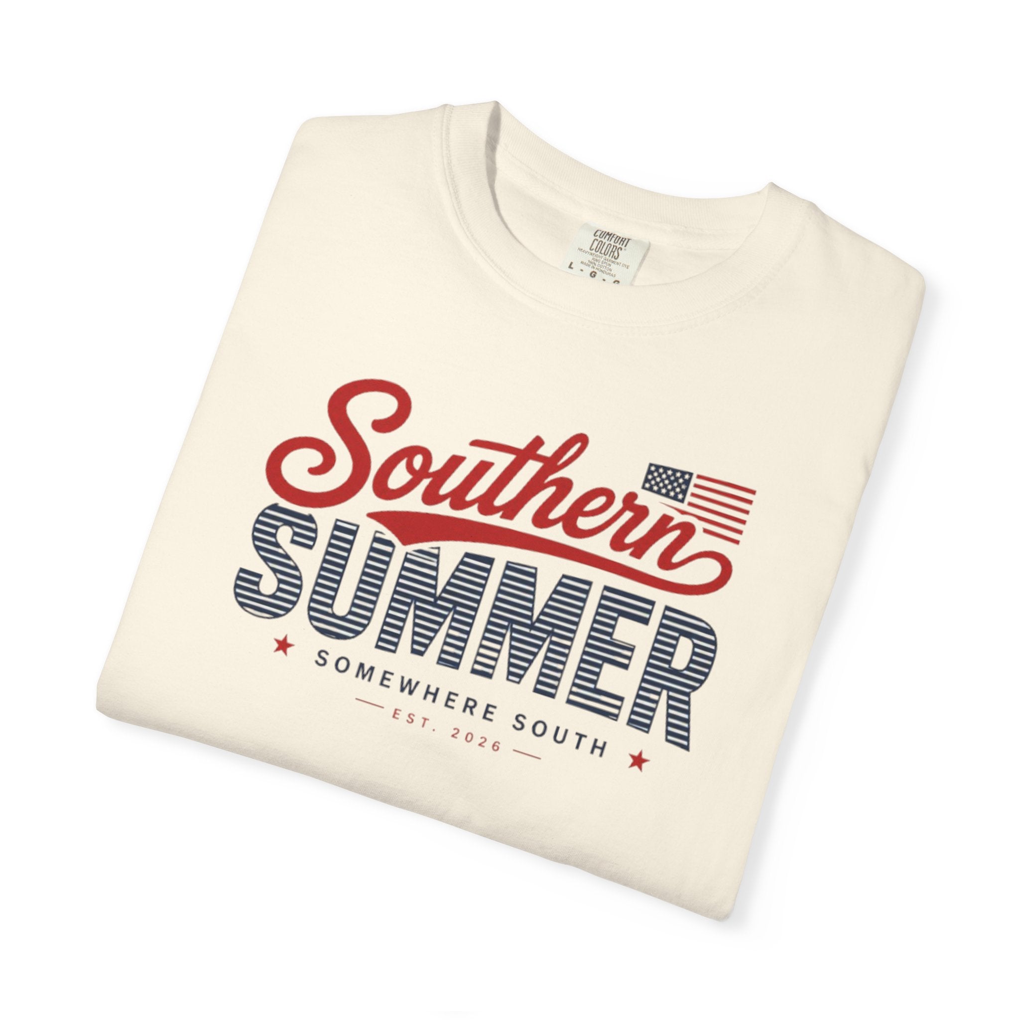 Southern Summer T-Shirt — Patriotic "Somewhere South" Graphic Tee