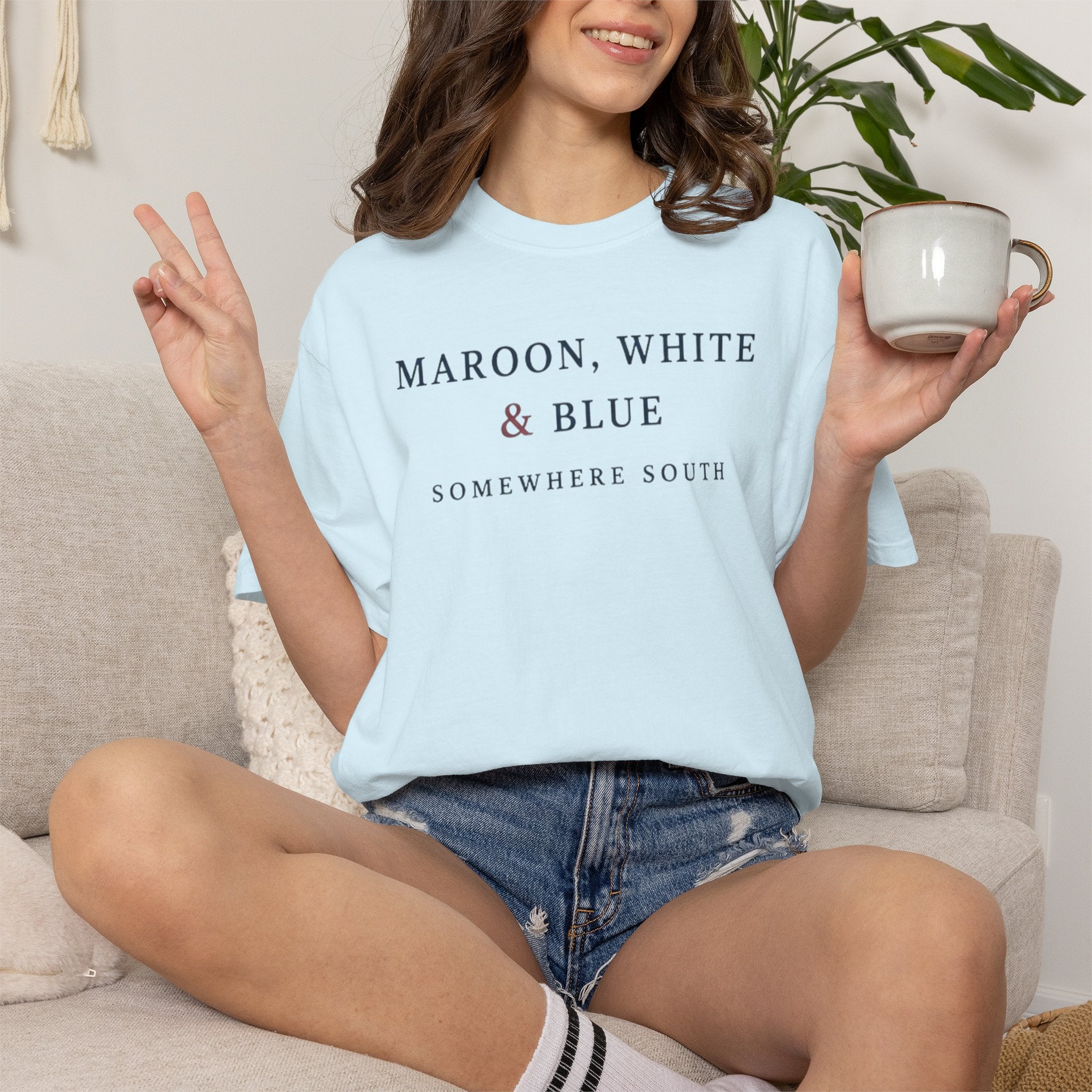 Red, White & True T-Shirt — Somewhere South Texas Flag Design