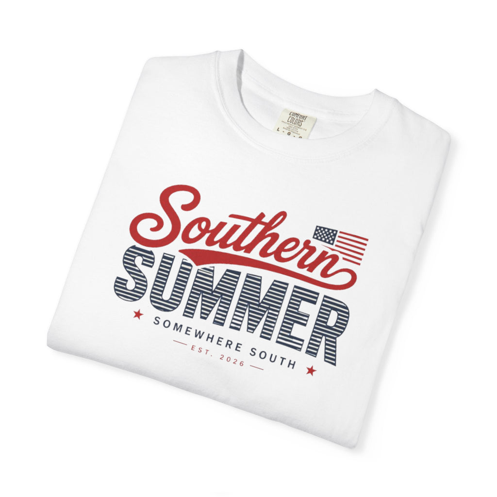 Southern Summer T-Shirt — Patriotic "Somewhere South" Graphic Tee