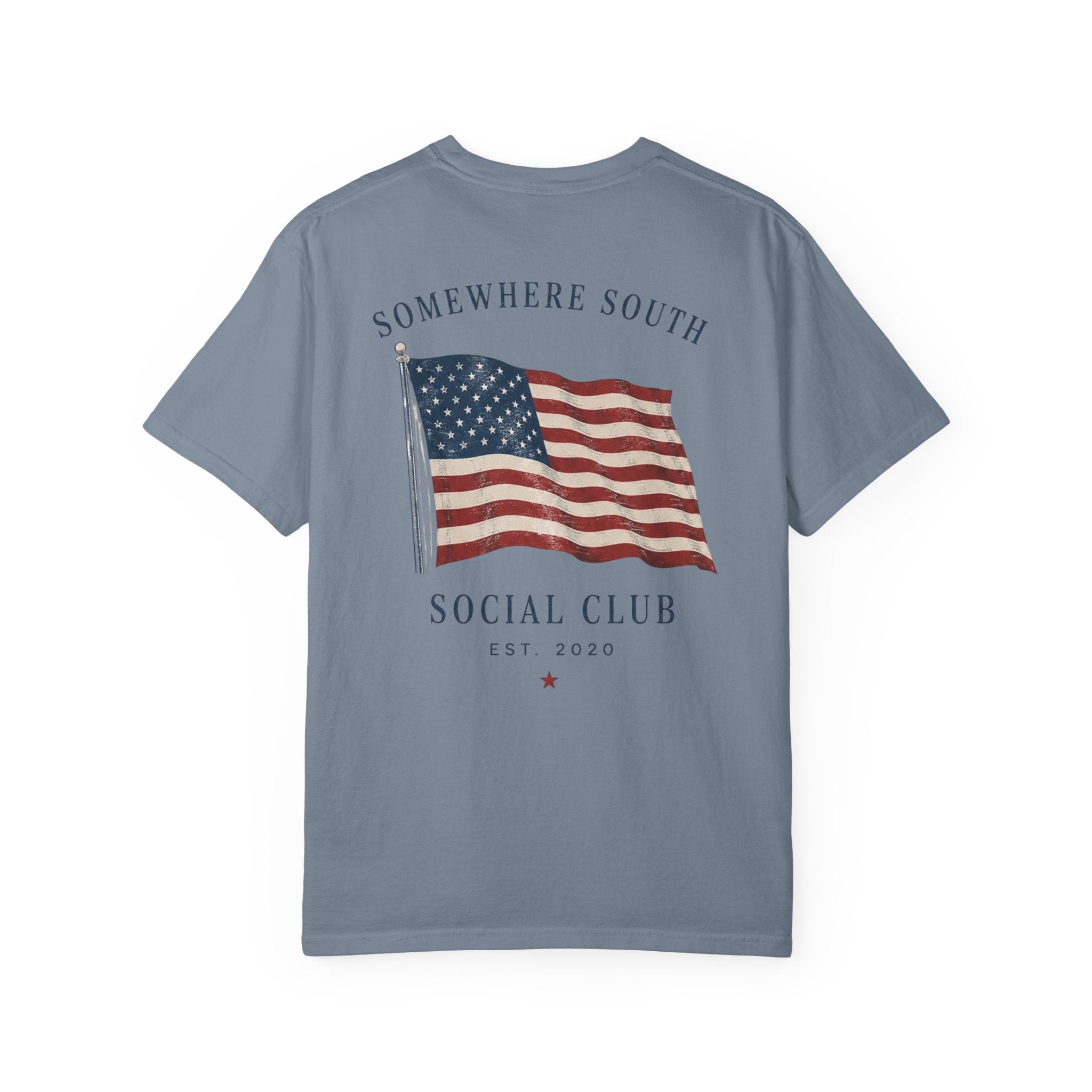 American Flag Social Club T-Shirt — Somewhere South Vintage USA Tee