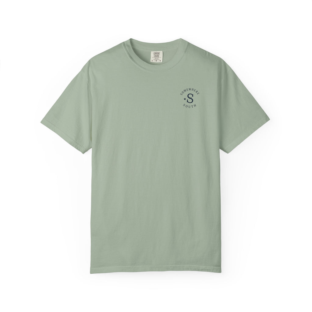 Golf Green Illustration T-Shirt — "Somewhere South" Back Print
