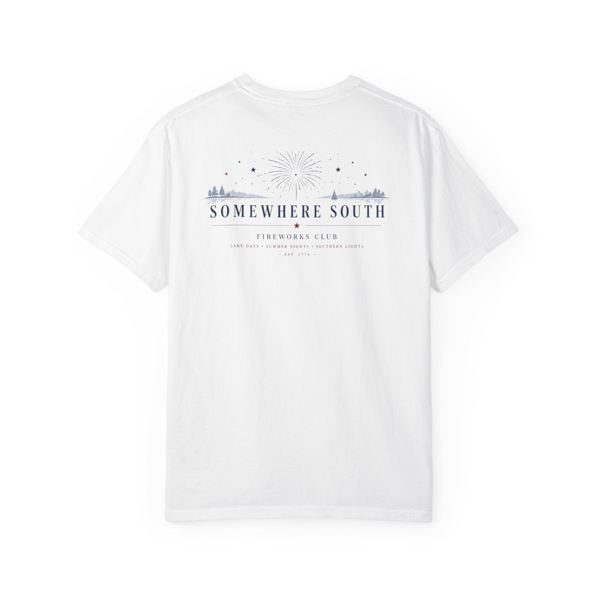 Somewhere South Coastal Graphic T-Shirt – Scenic Sunset Beach Tee