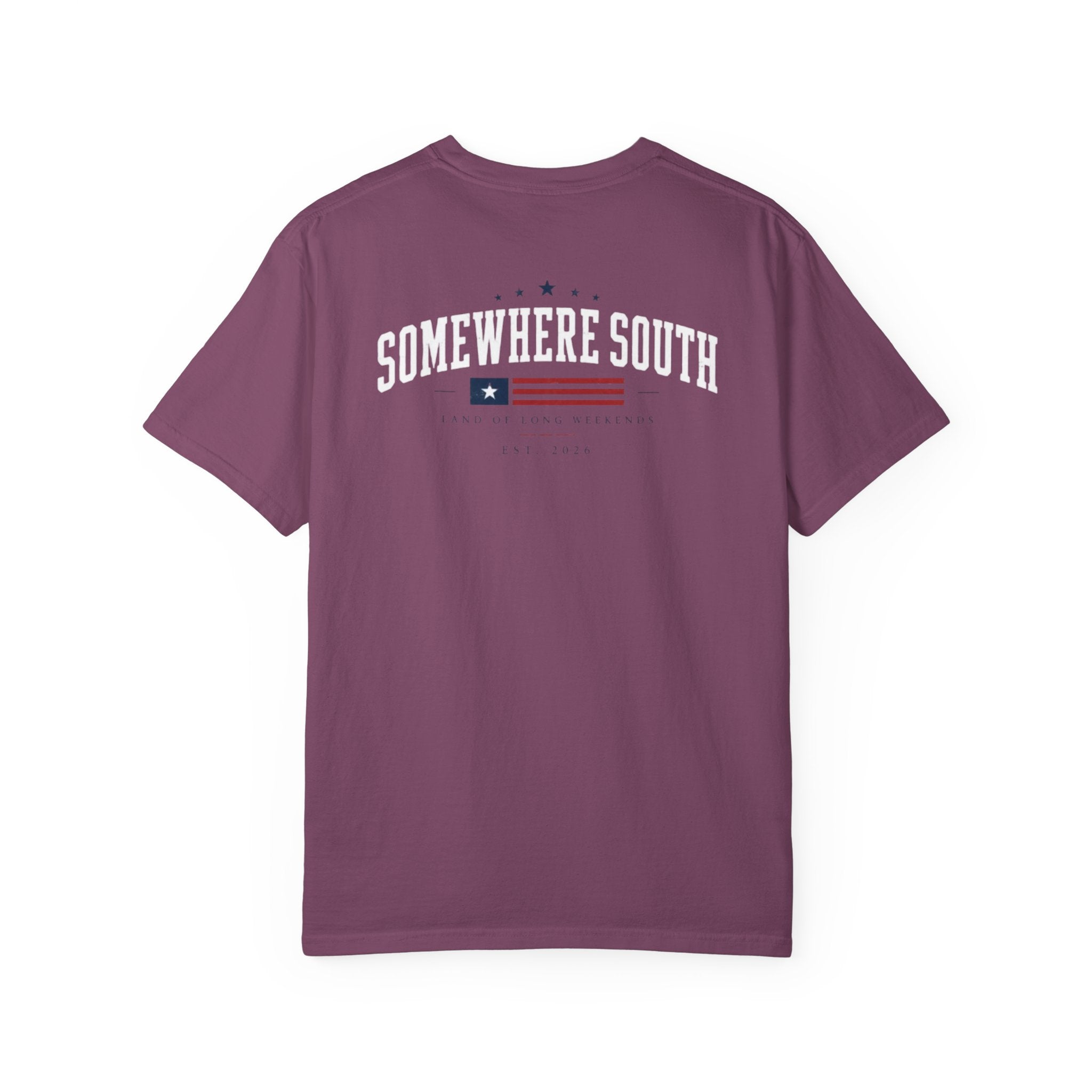 Somewhere South Garment-Dyed T-Shirt — Vintage Southern Flag Tee