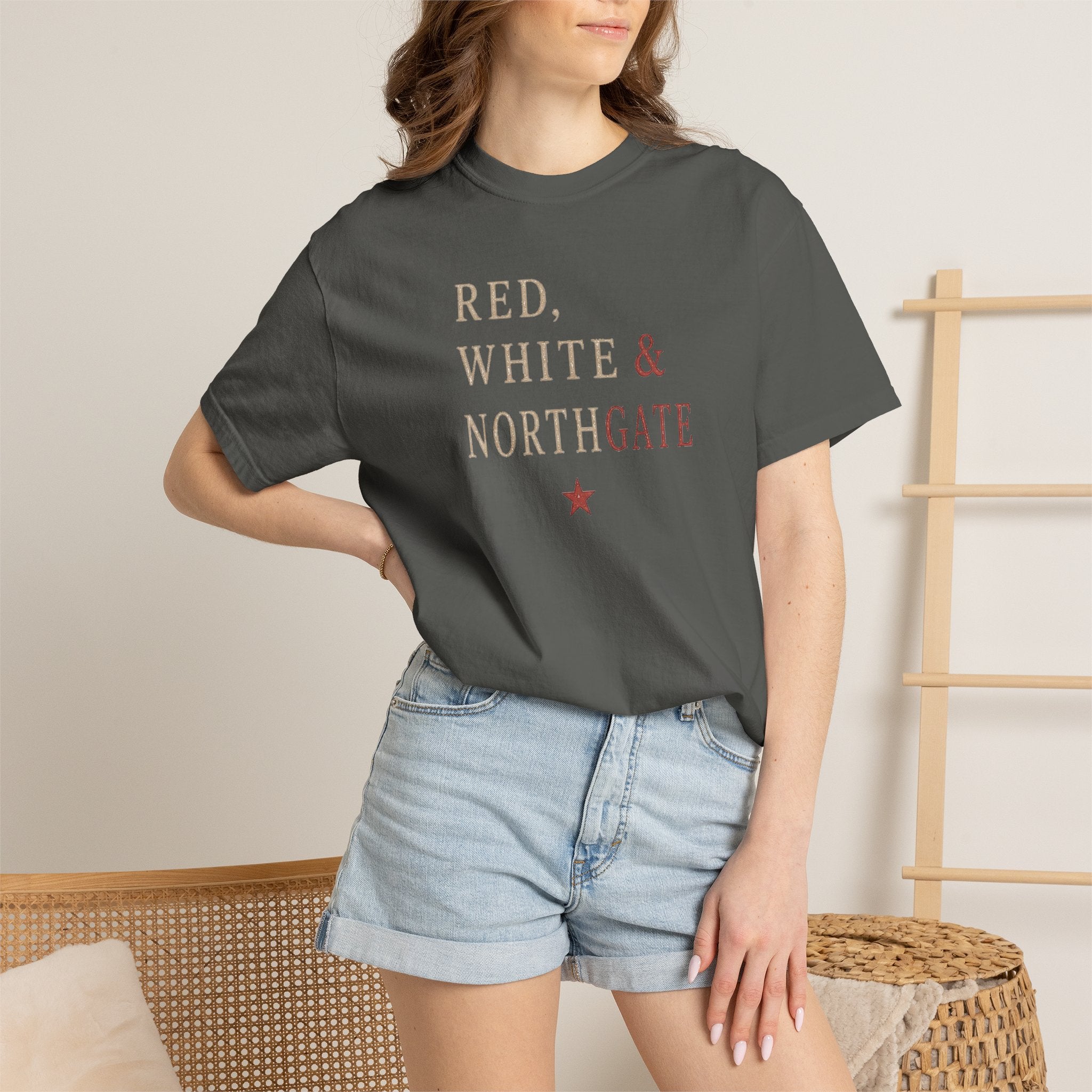 Patriotic Truck T-Shirt — "Red, White & Northgate" College Station Tee