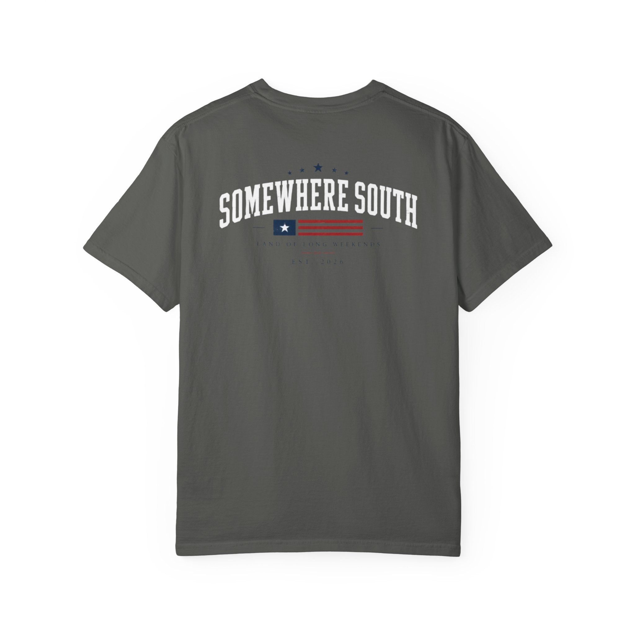 Somewhere South Garment-Dyed T-Shirt — Vintage Southern Flag Tee