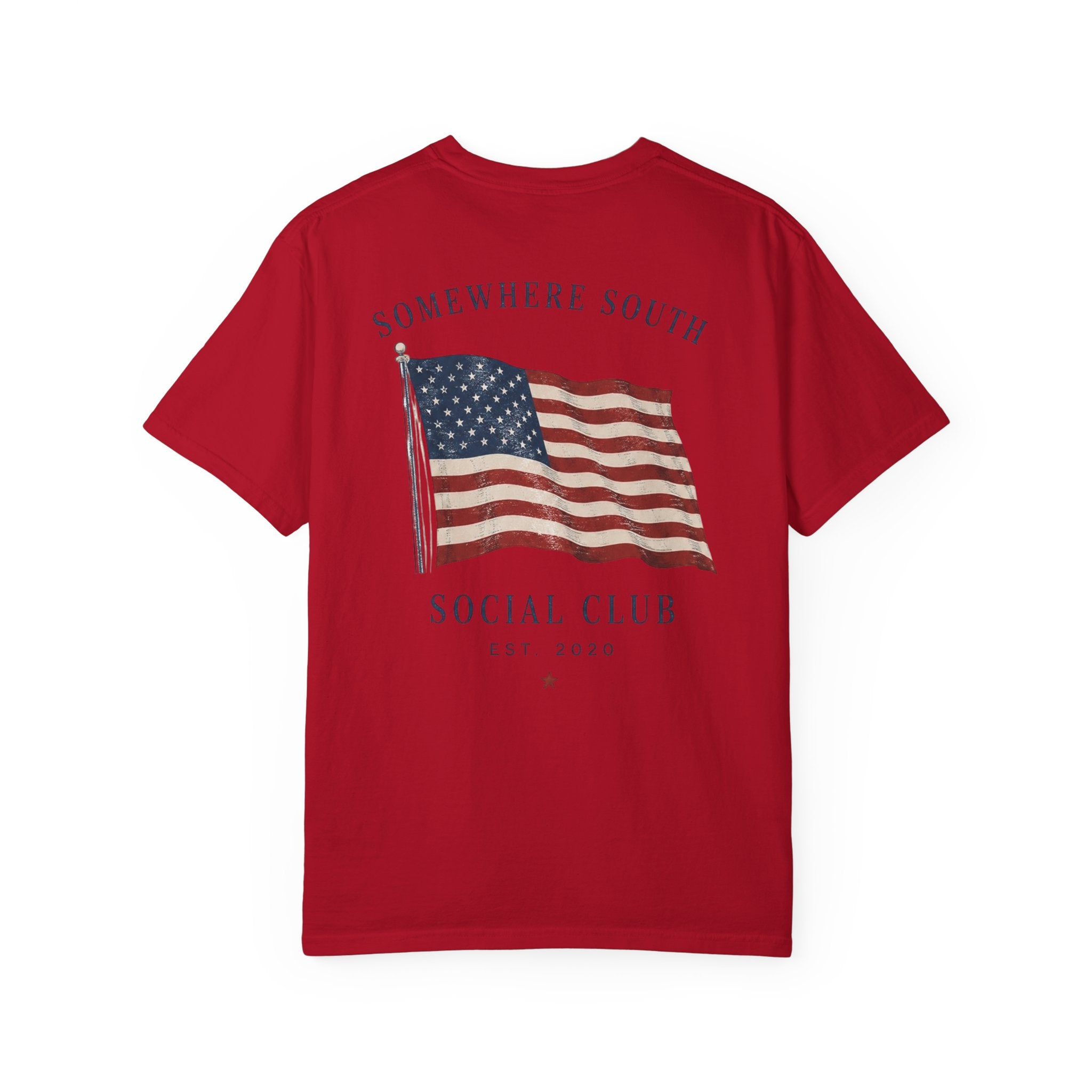 American Flag Social Club T-Shirt — Somewhere South Vintage USA Tee