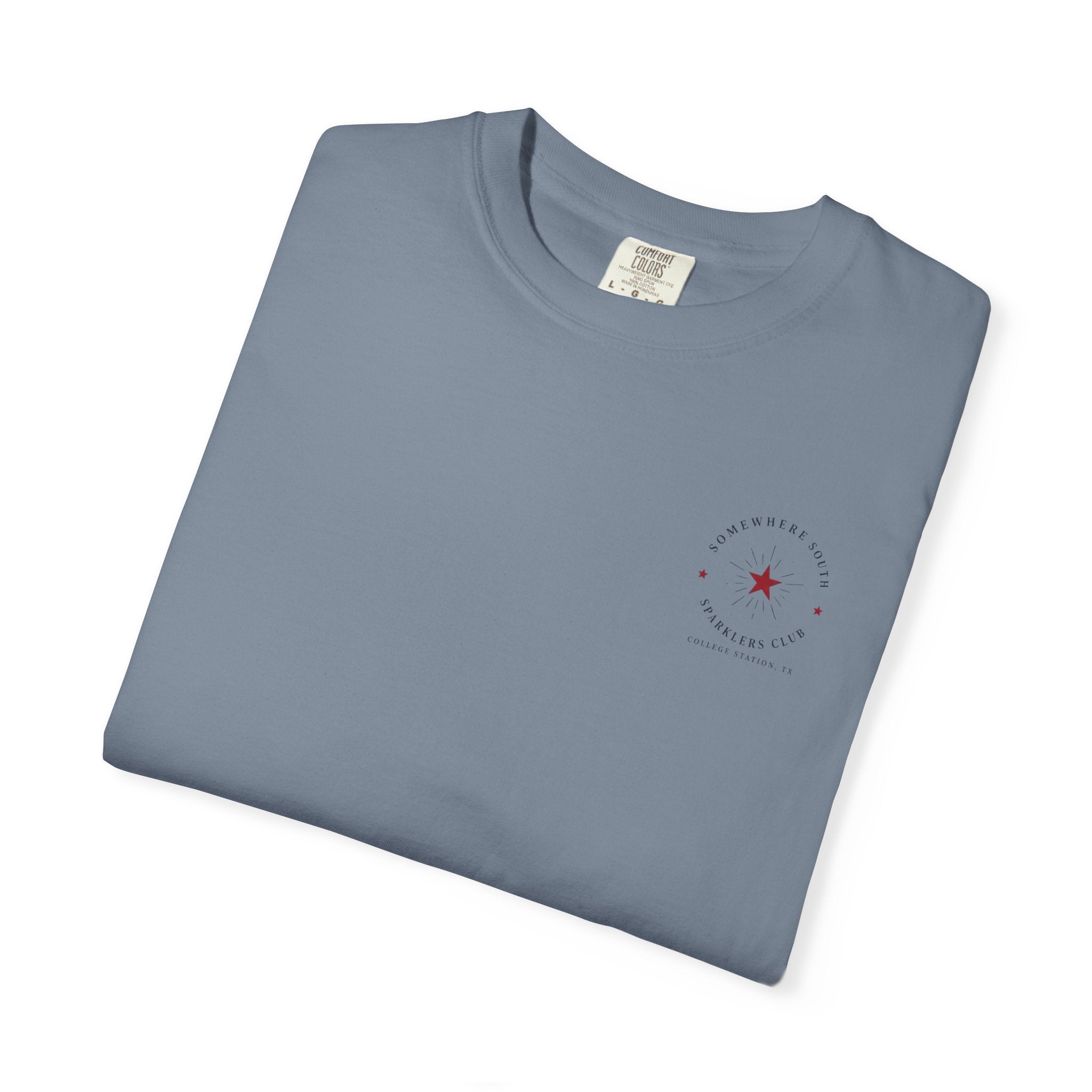 Somewhere South Graphic T‑Shirt — Minimal Star & Crossed Poles Back Print