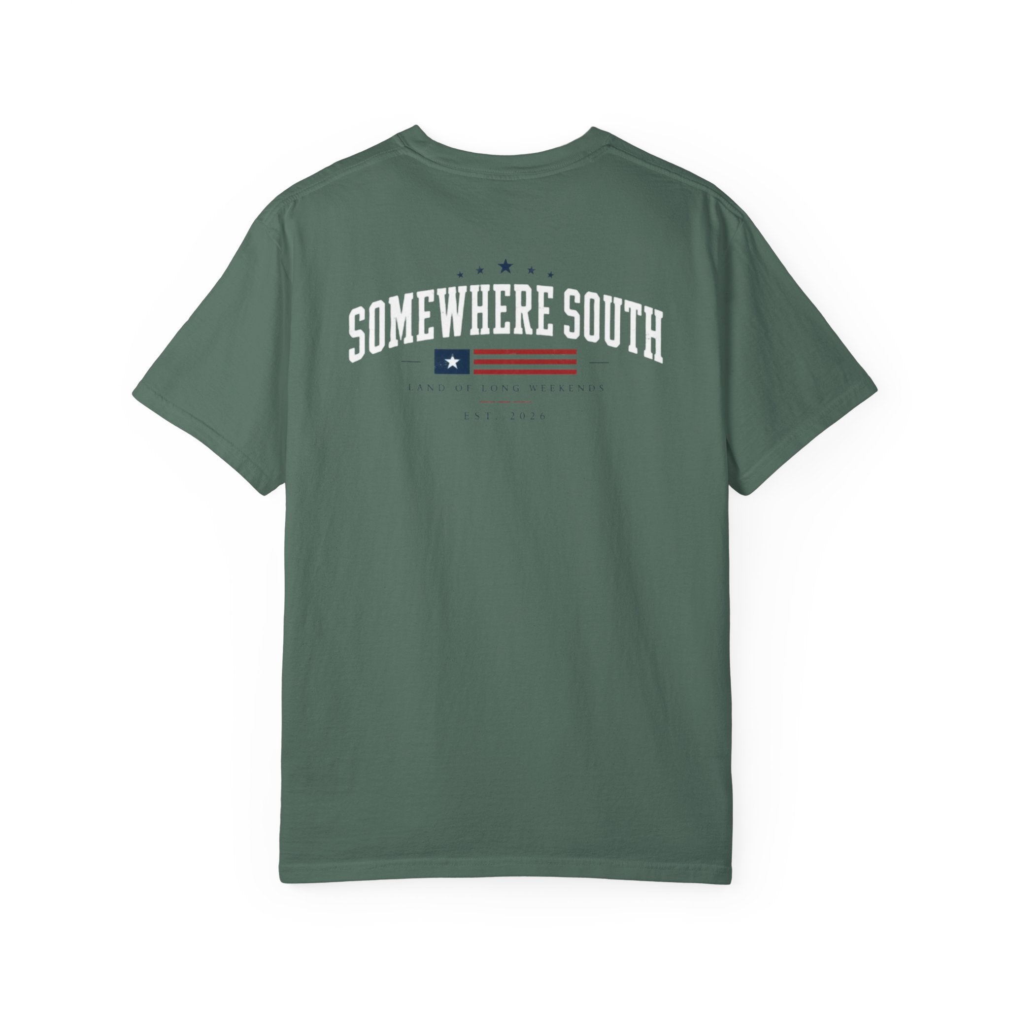 Somewhere South Garment-Dyed T-Shirt — Vintage Southern Flag Tee