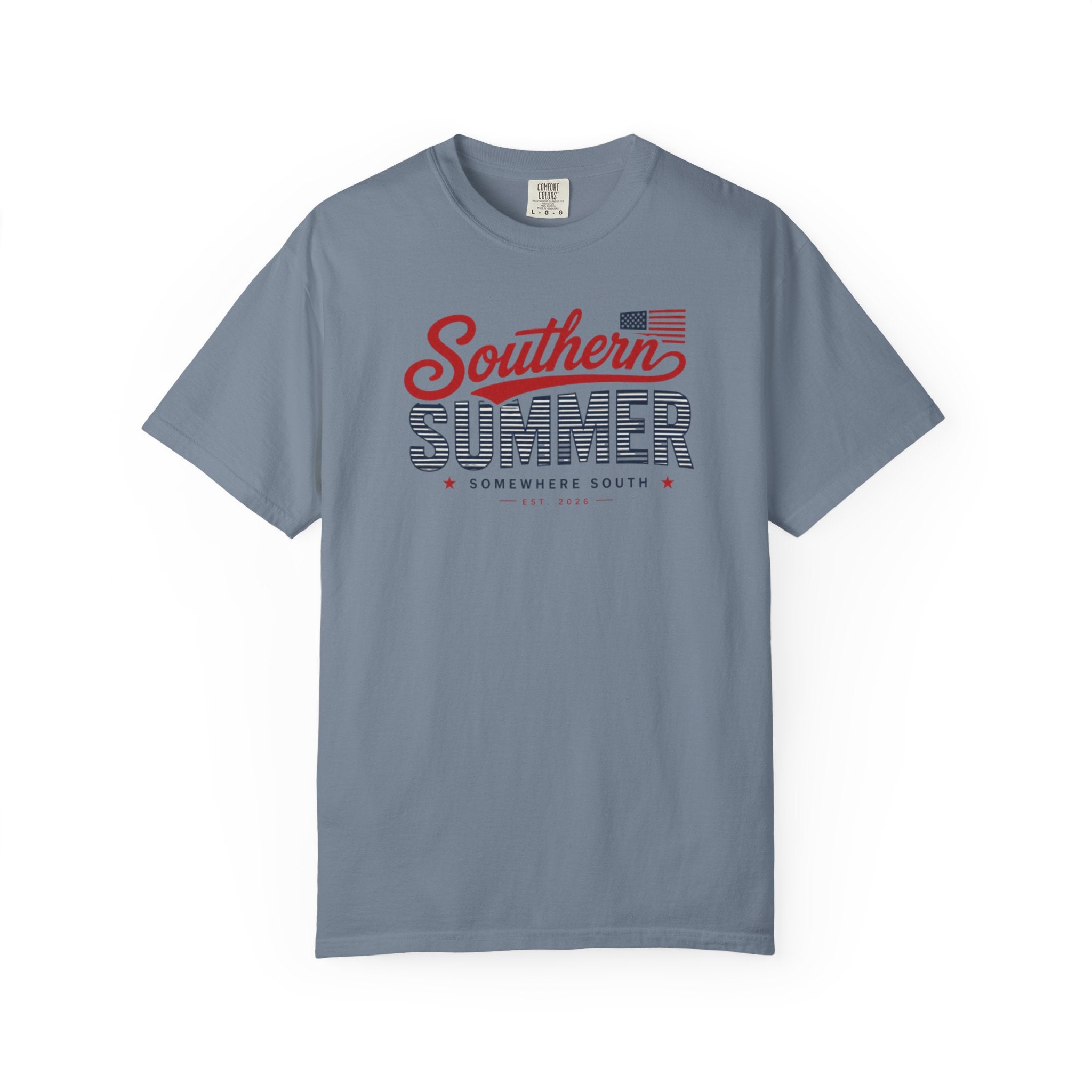 Southern Summer T-Shirt — Patriotic "Somewhere South" Graphic Tee