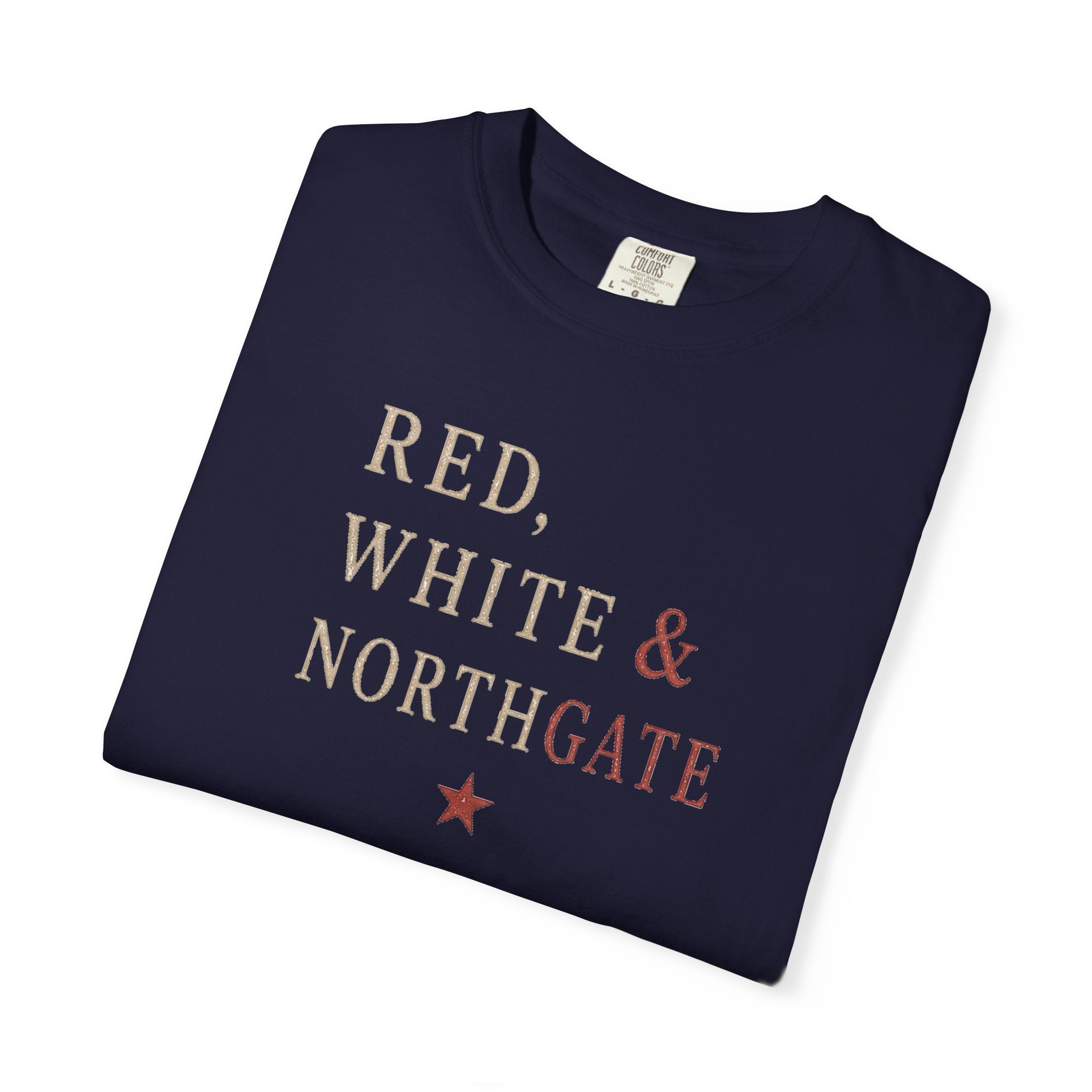 Patriotic Truck T-Shirt — "Red, White & Northgate" College Station Tee