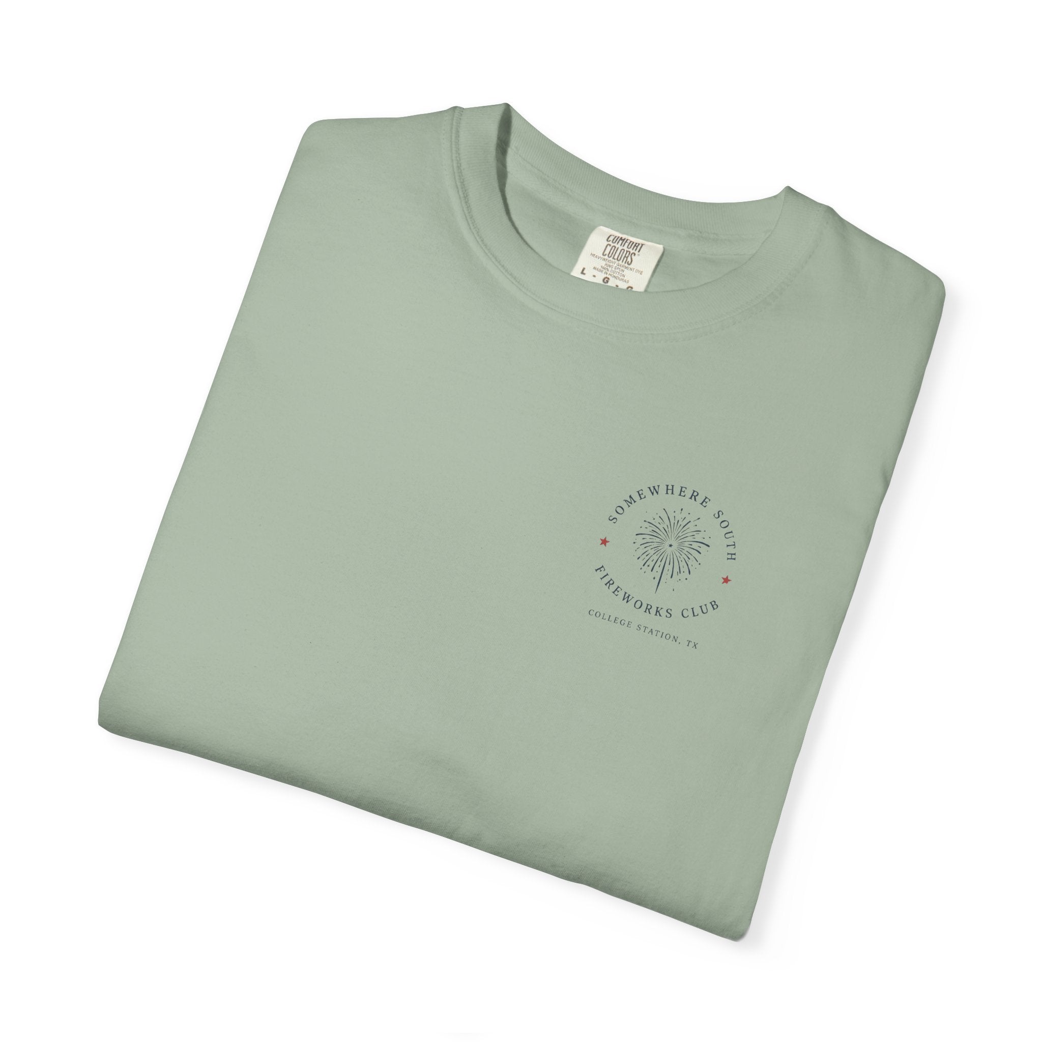 Somewhere South Fireworks T-Shirt — Minimal Patriotic Graphic Tee