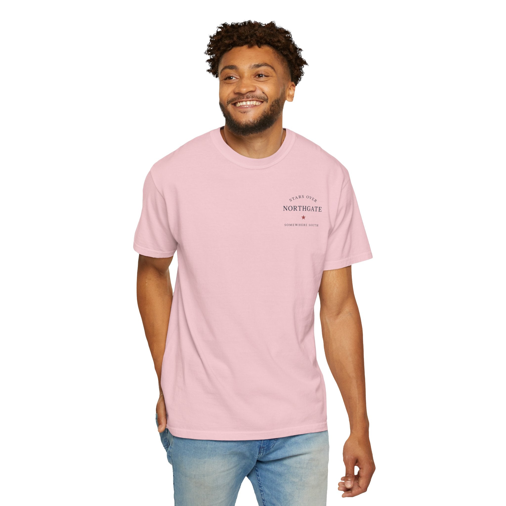 Somewhere South College Station T-Shirt — Scenic Fireworks Comfort Tee