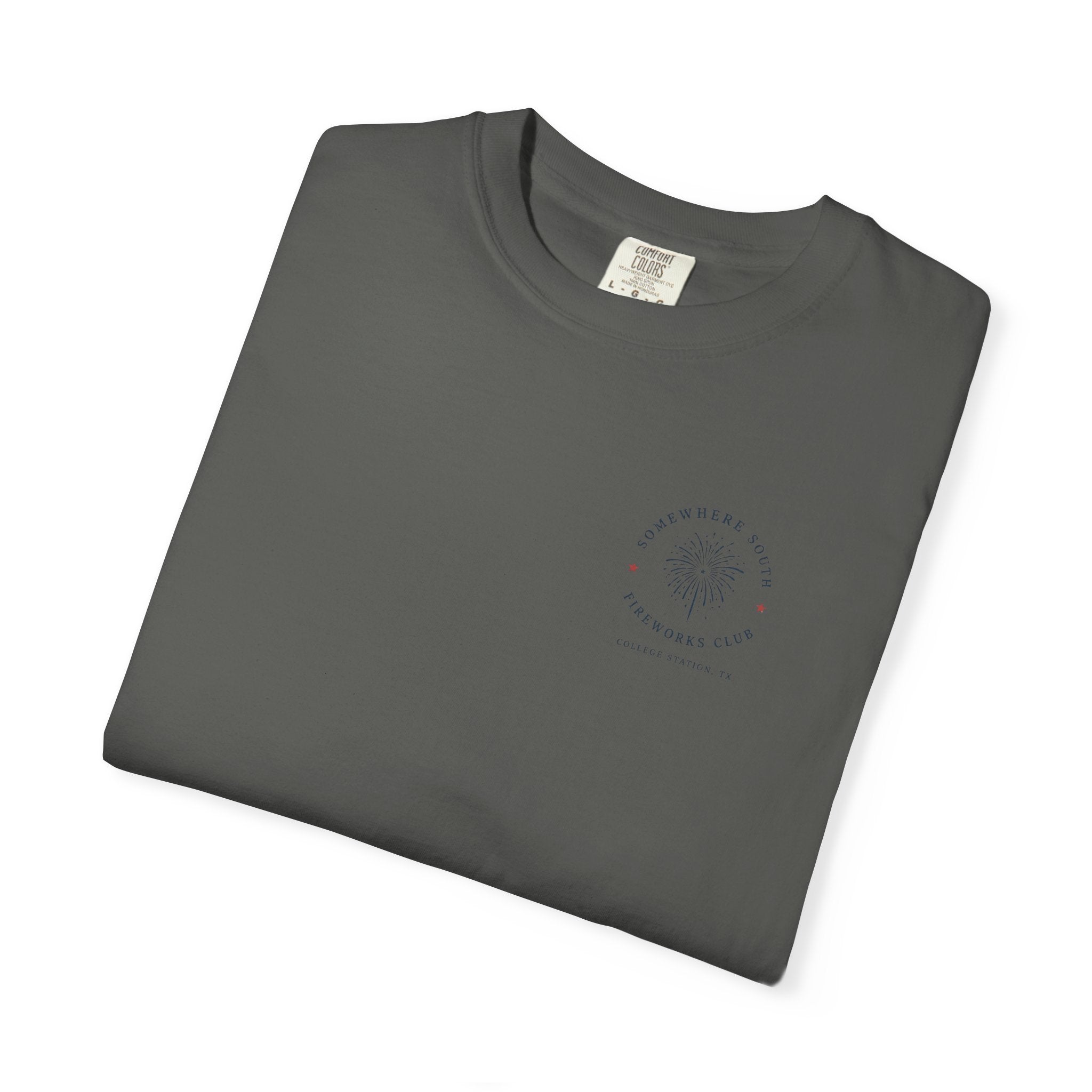 Somewhere South Fireworks T-Shirt — Minimal Patriotic Graphic Tee