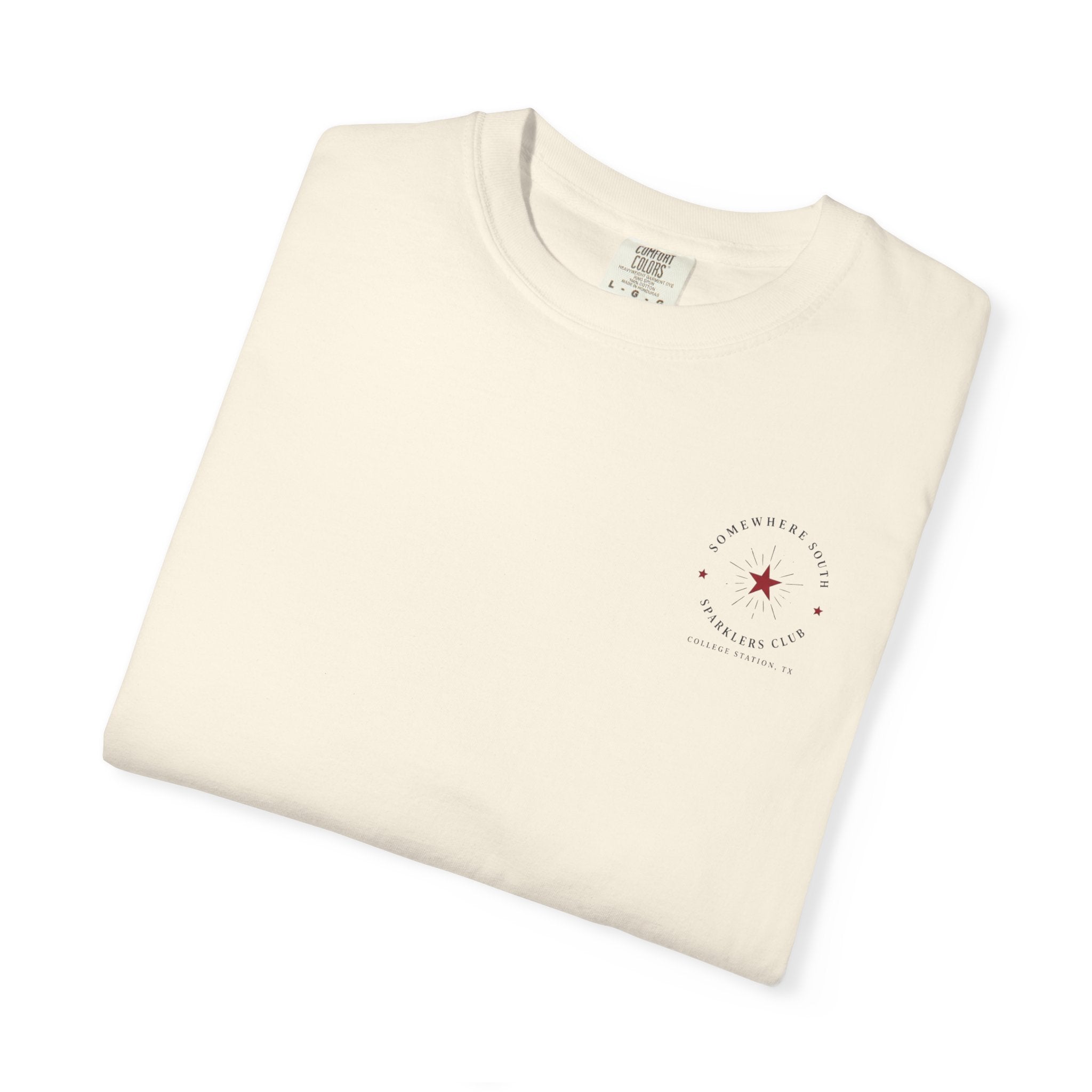 Somewhere South Graphic T‑Shirt — Minimal Star & Crossed Poles Back Print