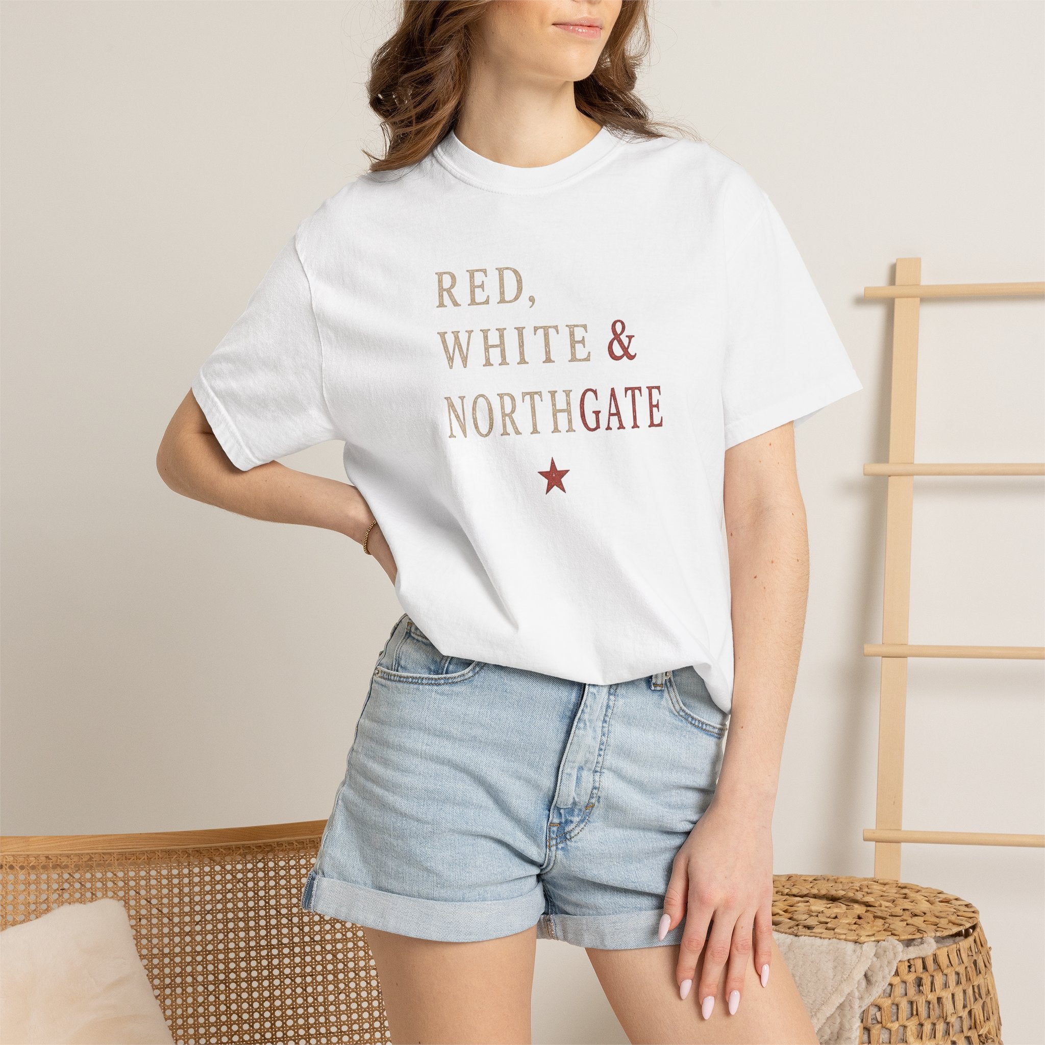 Patriotic Truck T-Shirt — "Red, White & Northgate" College Station Tee