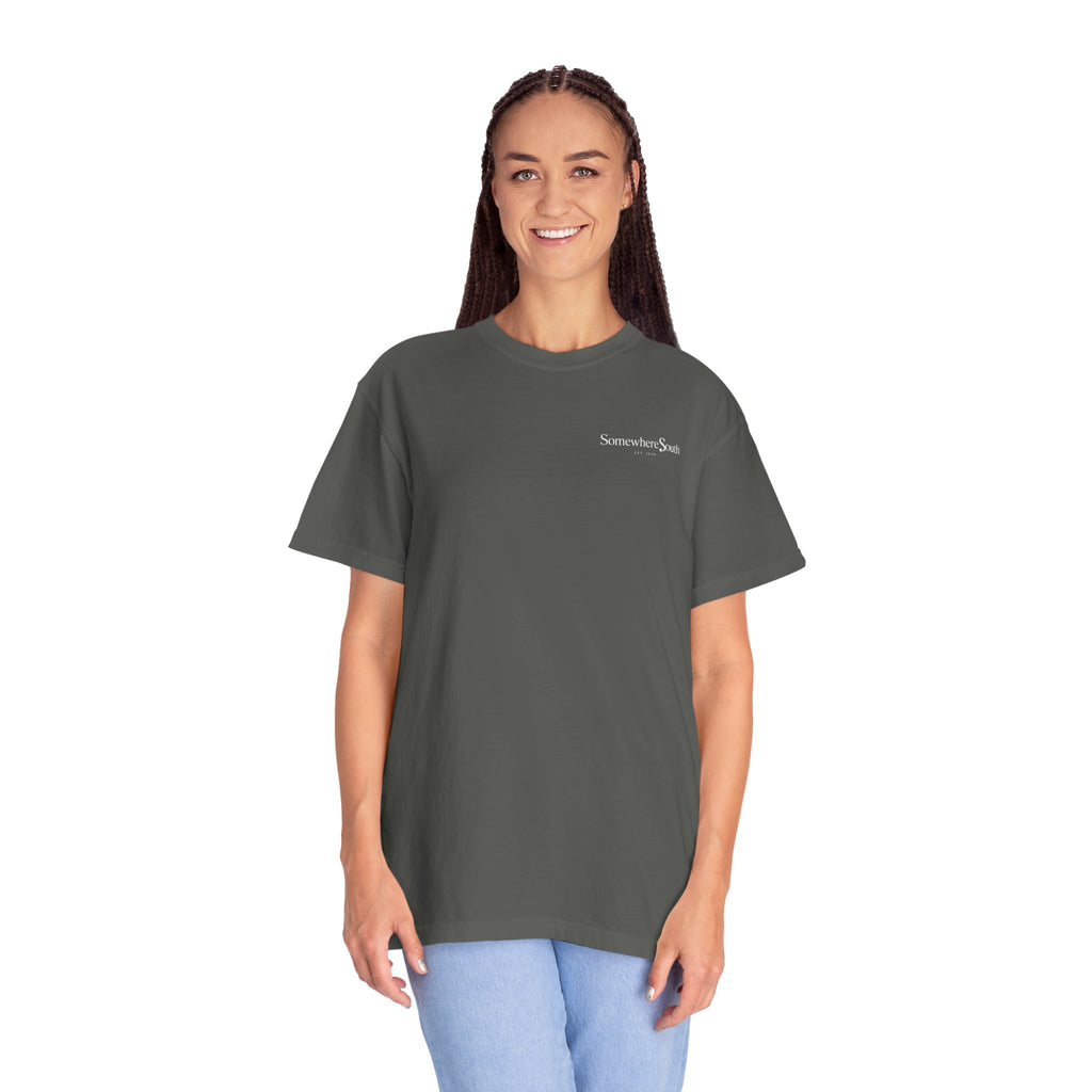 Somewhere South Garment-Dyed T-Shirt — Vintage Southern Flag Tee