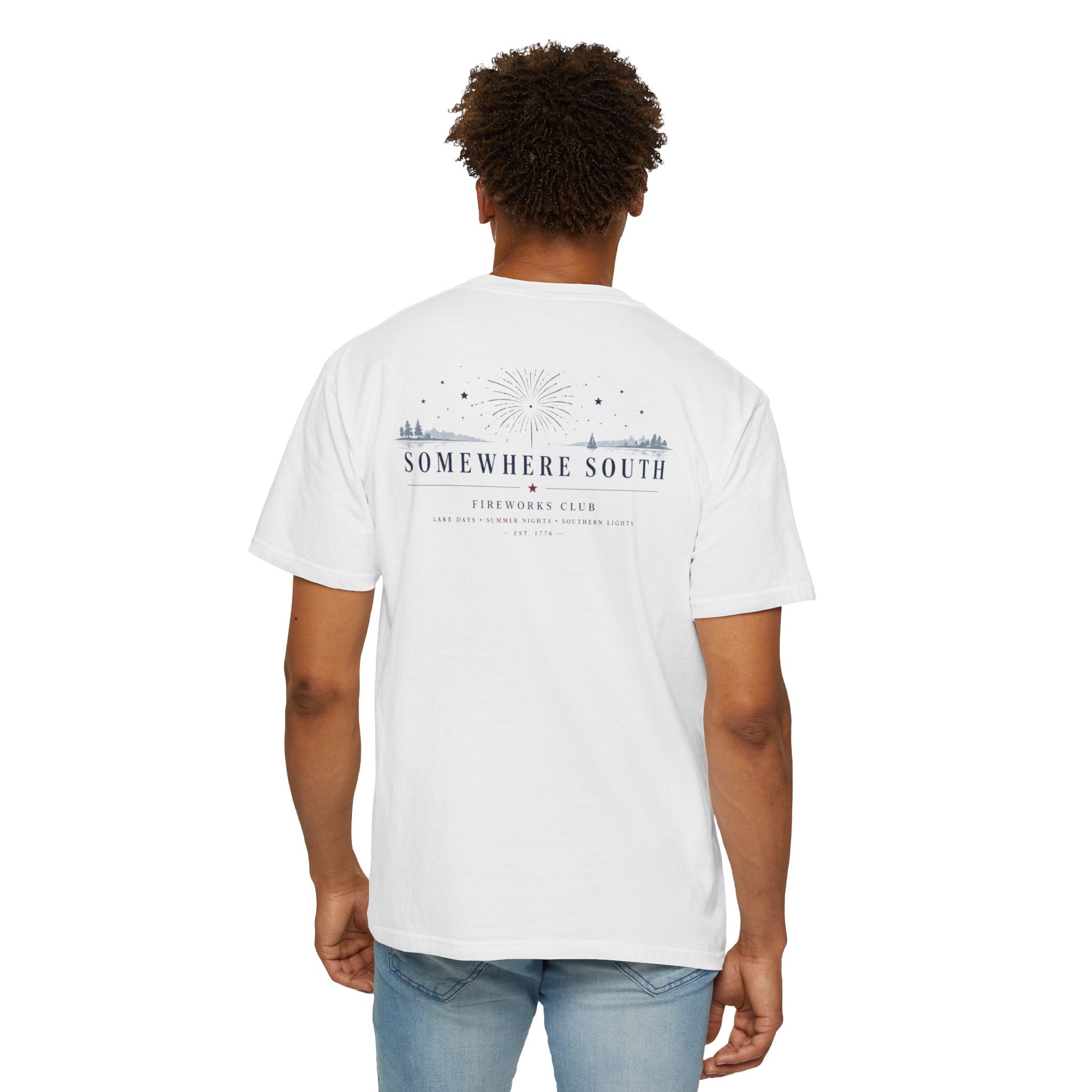 Somewhere South Coastal Graphic T-Shirt – Scenic Sunset Beach Tee