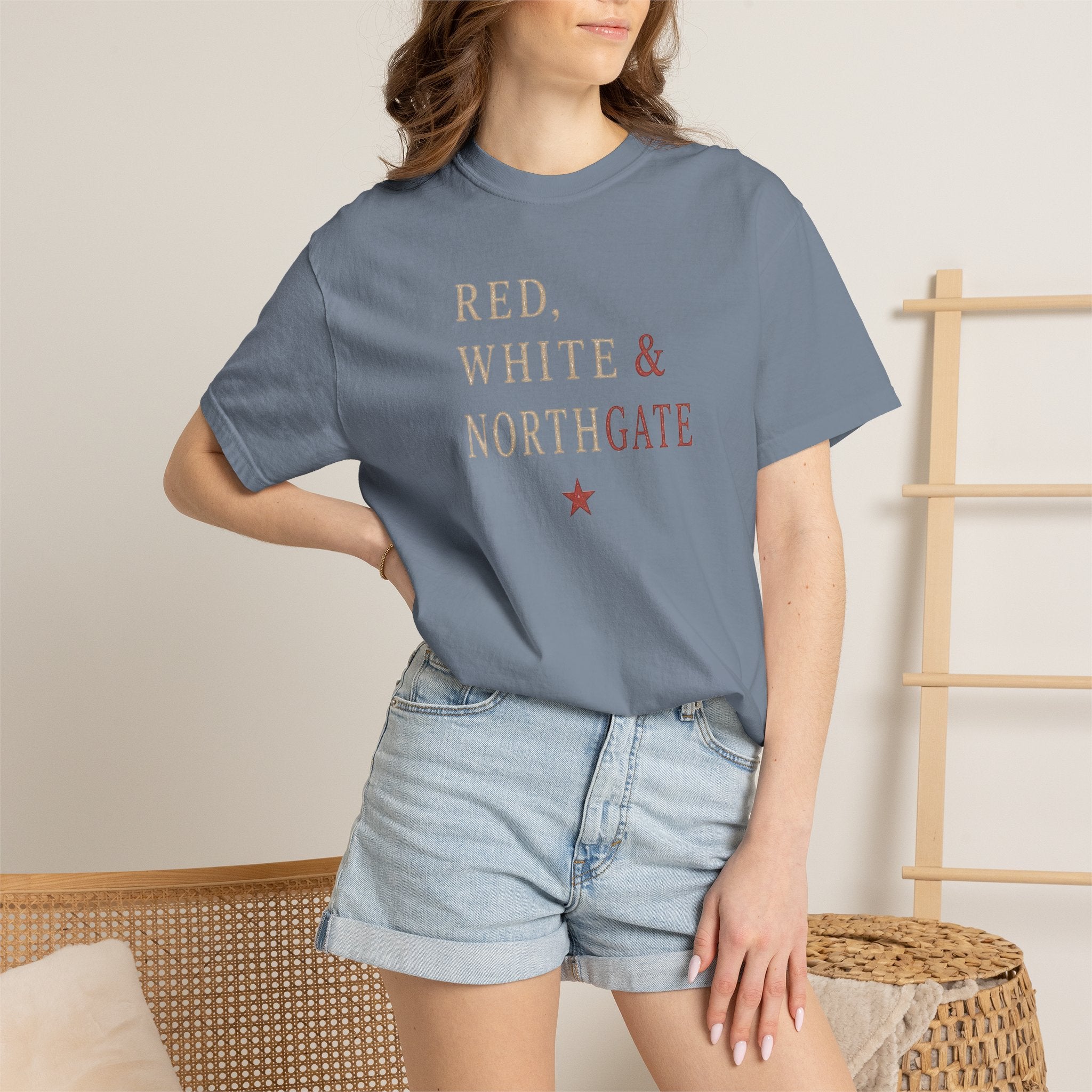 Patriotic Truck T-Shirt — "Red, White & Northgate" College Station Tee