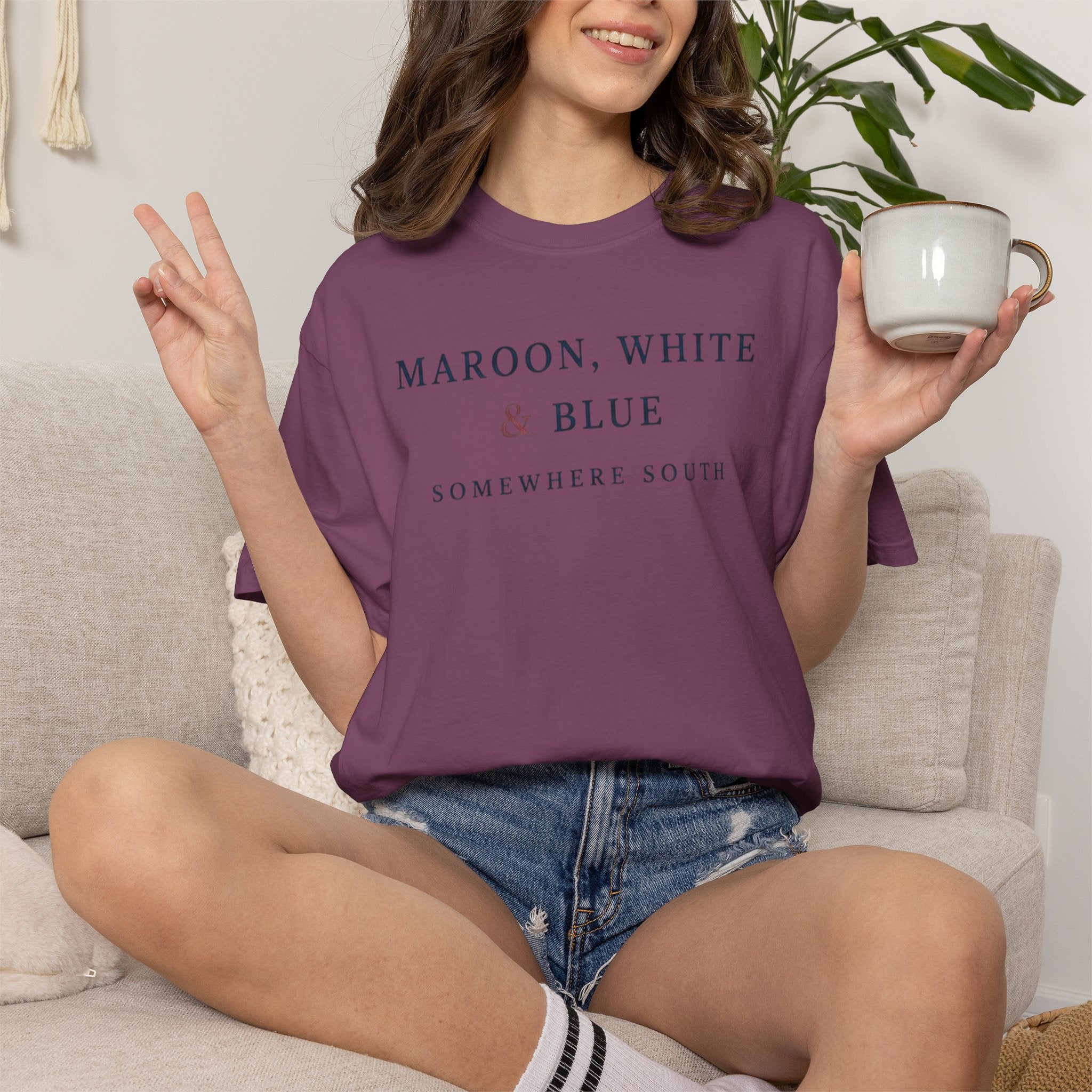 Red, White & True T-Shirt — Somewhere South Texas Flag Design