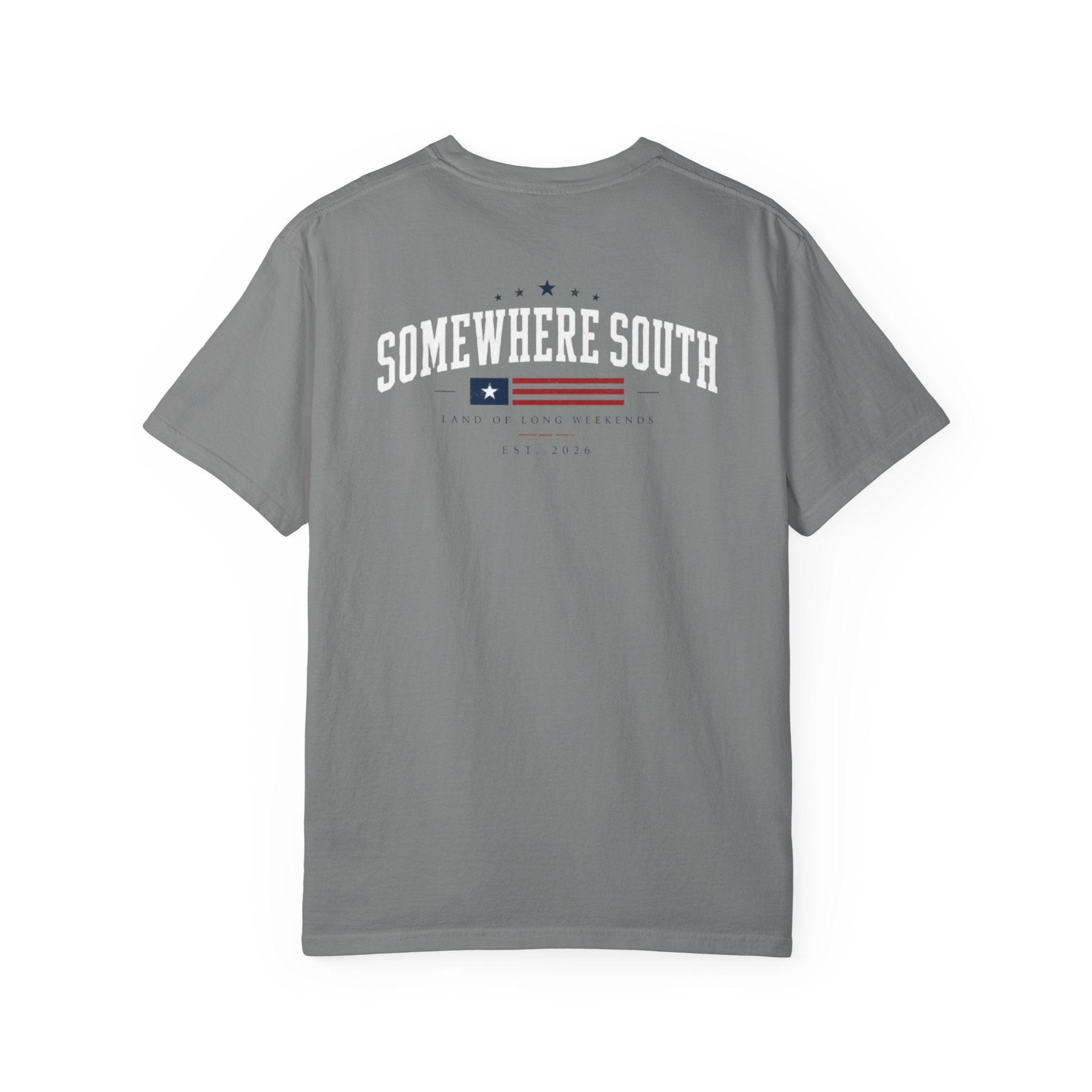 Somewhere South Garment-Dyed T-Shirt — Vintage Southern Flag Tee