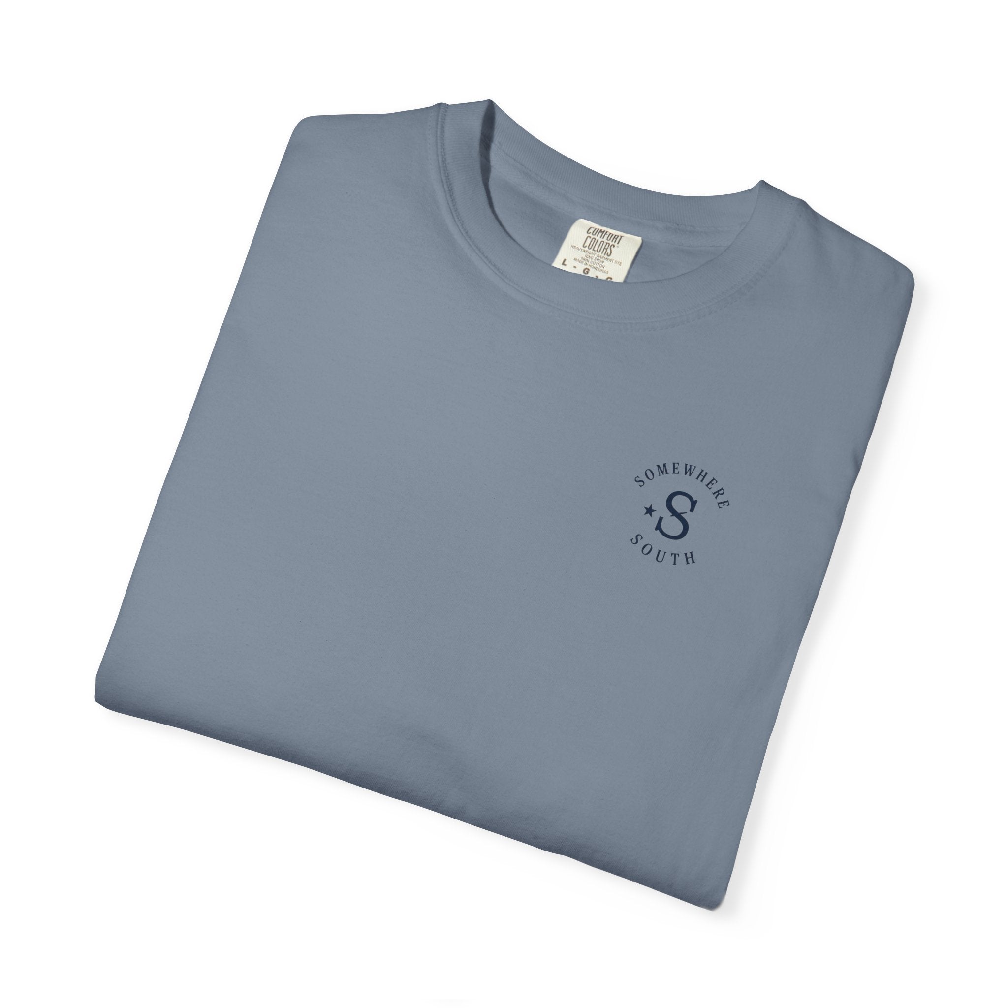 Somewhere South Truck T-Shirt — Vintage American Flag Pickup Tee