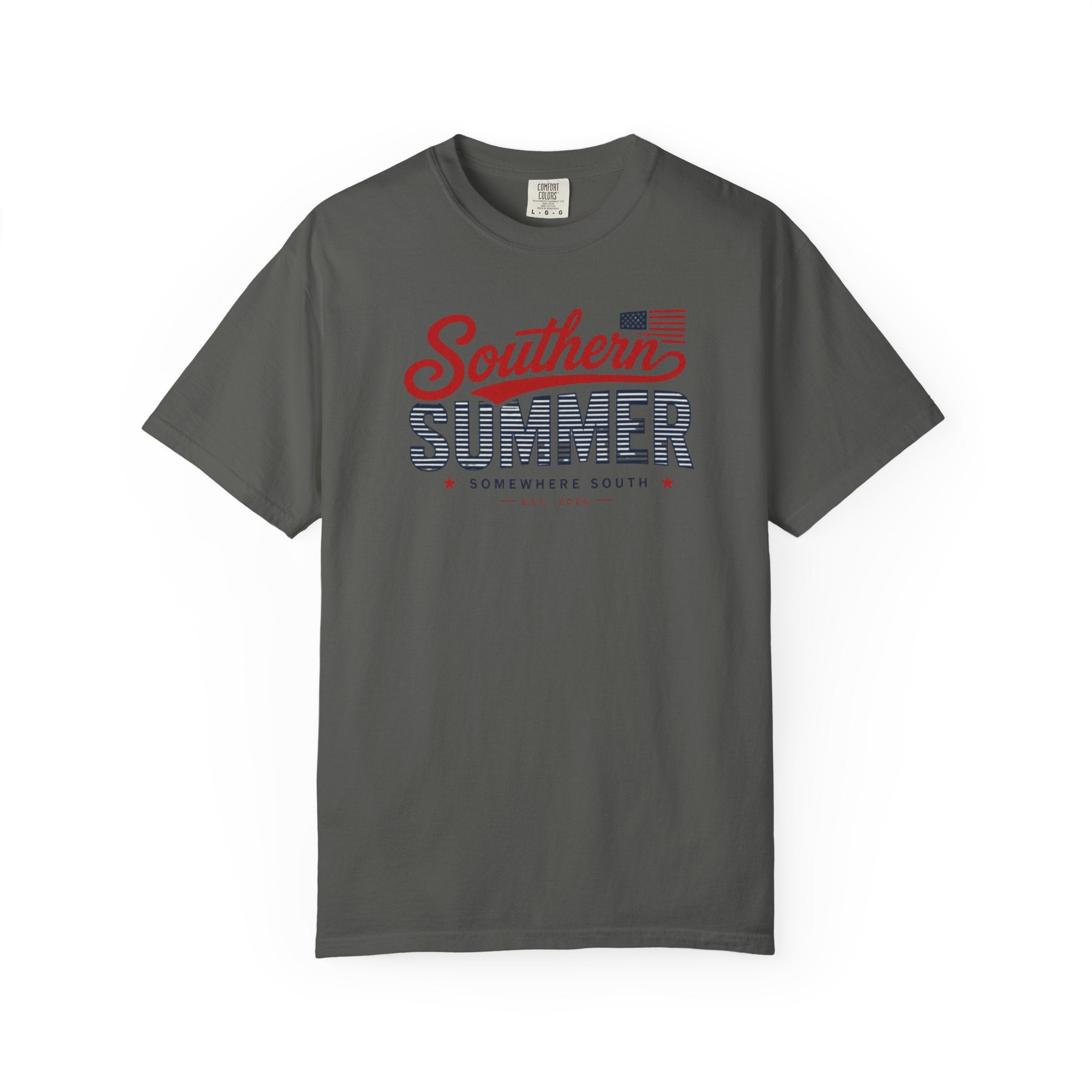 Southern Summer T-Shirt — Patriotic "Somewhere South" Graphic Tee