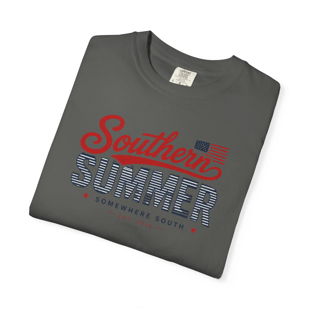 Southern Summer T-Shirt — Patriotic "Somewhere South" Graphic Tee