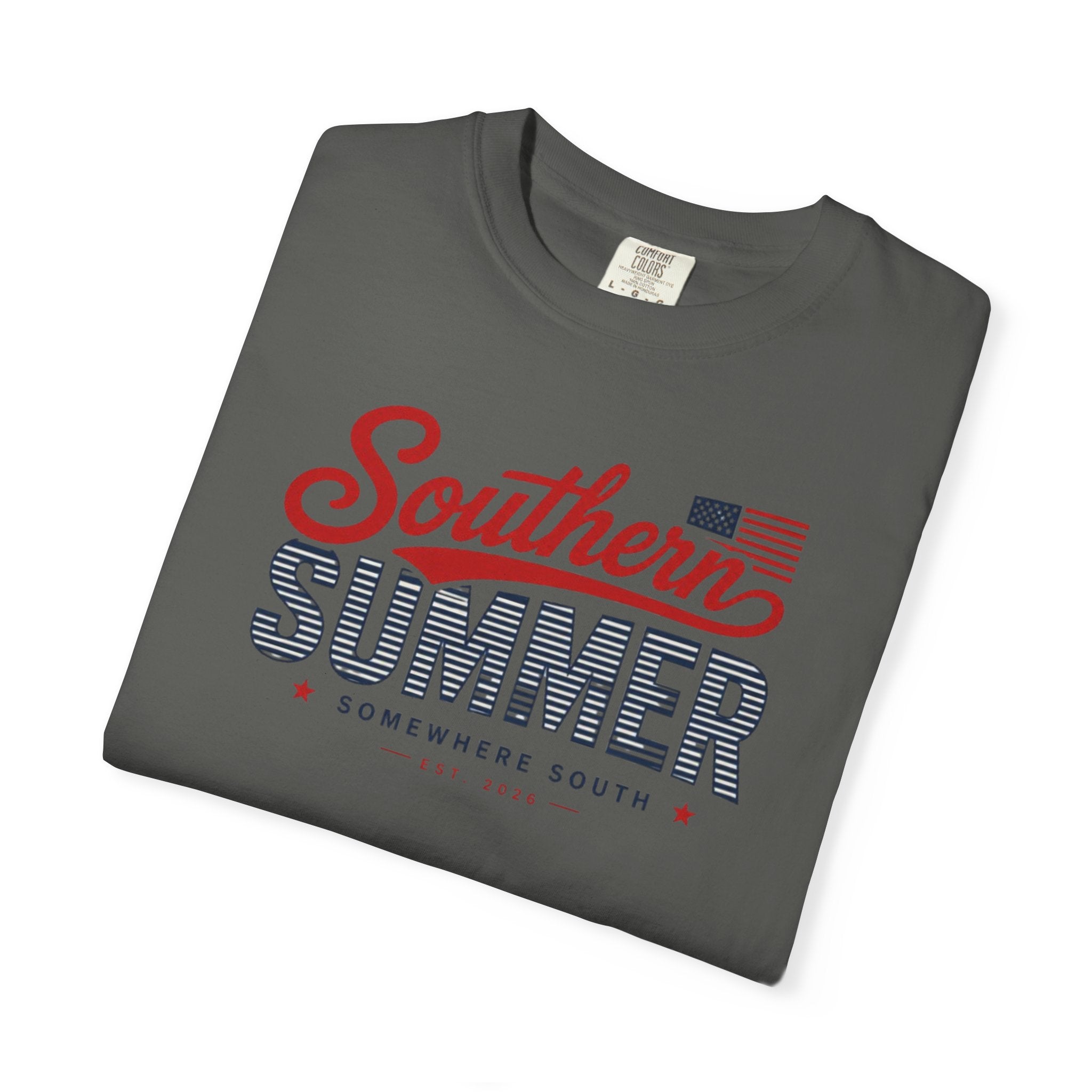 Southern Summer T-Shirt — Patriotic "Somewhere South" Graphic Tee