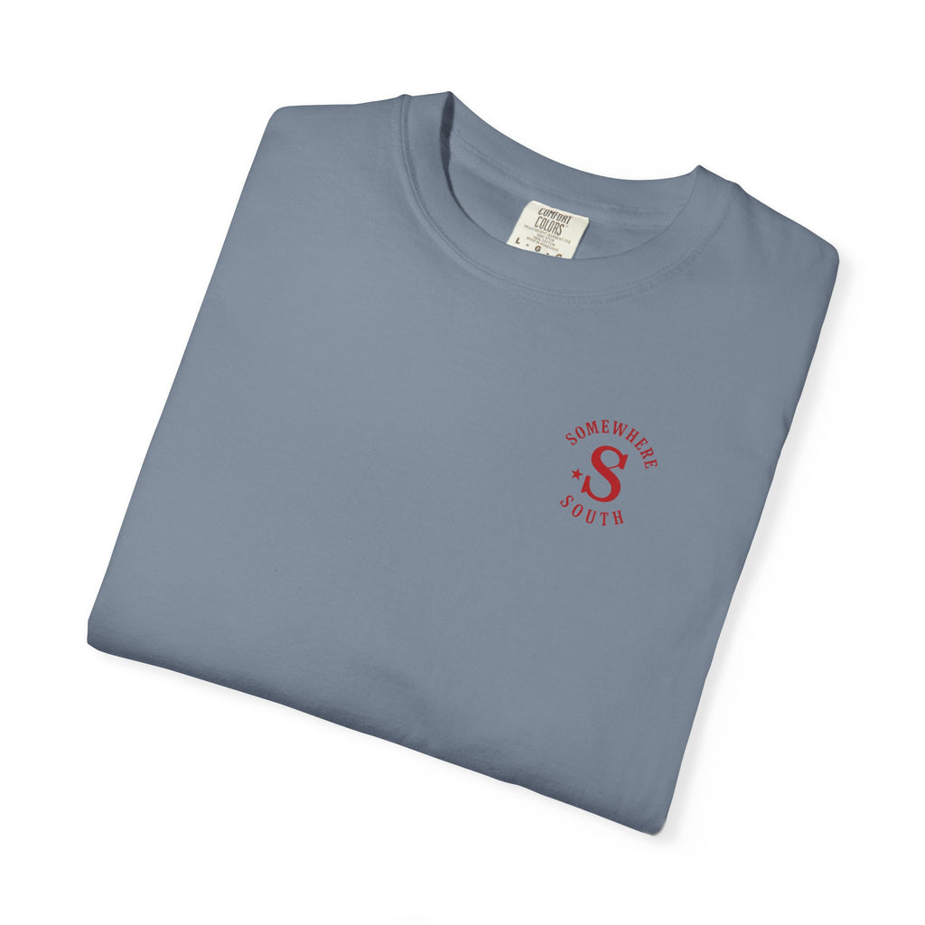 Long Weekend Club T-Shirt — Patriotic Vintage 'Somewhere South' Graphic Tee