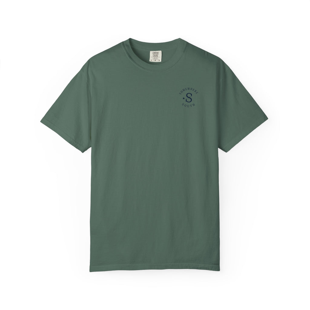 Golf Green Illustration T-Shirt — "Somewhere South" Back Print