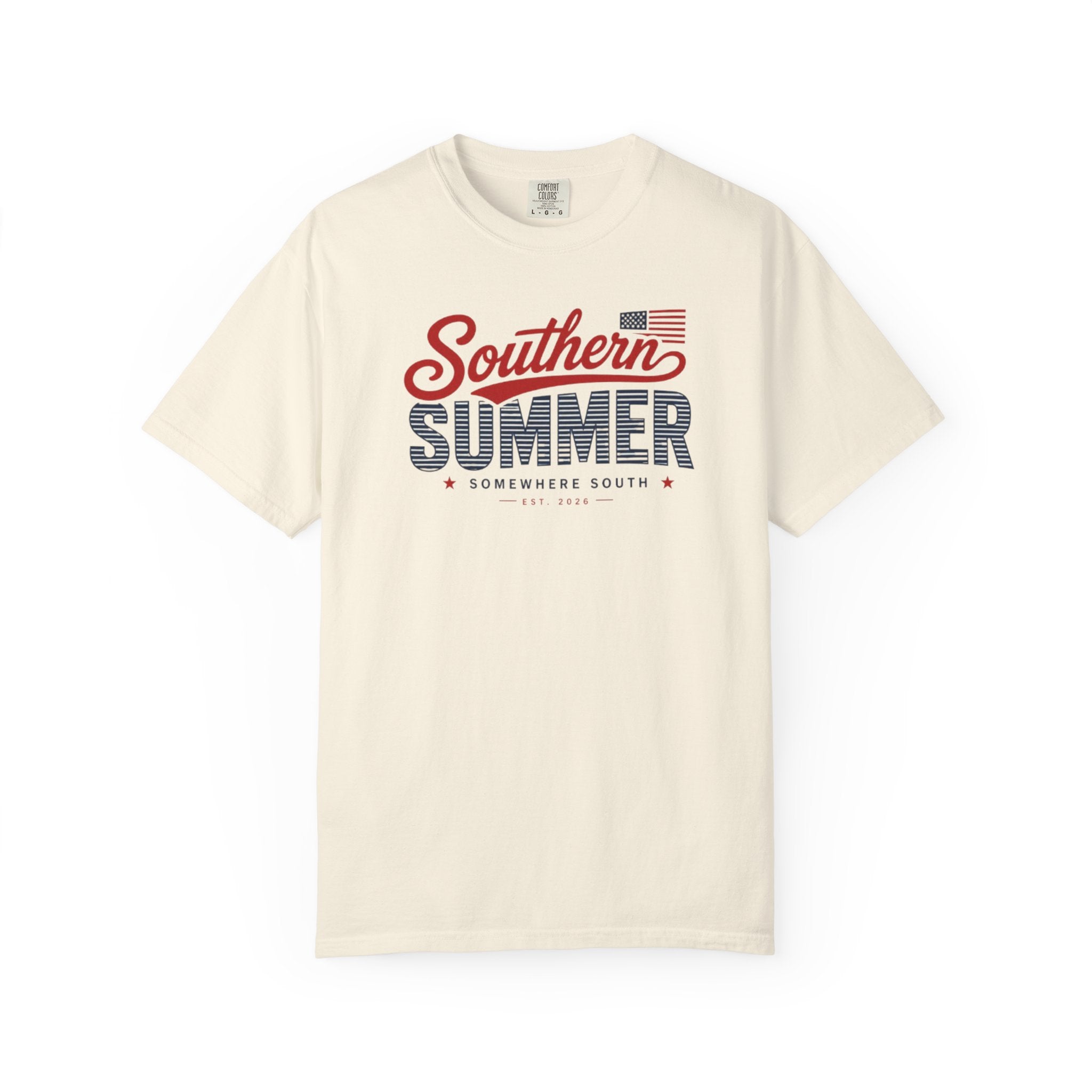 Southern Summer T-Shirt — Patriotic "Somewhere South" Graphic Tee