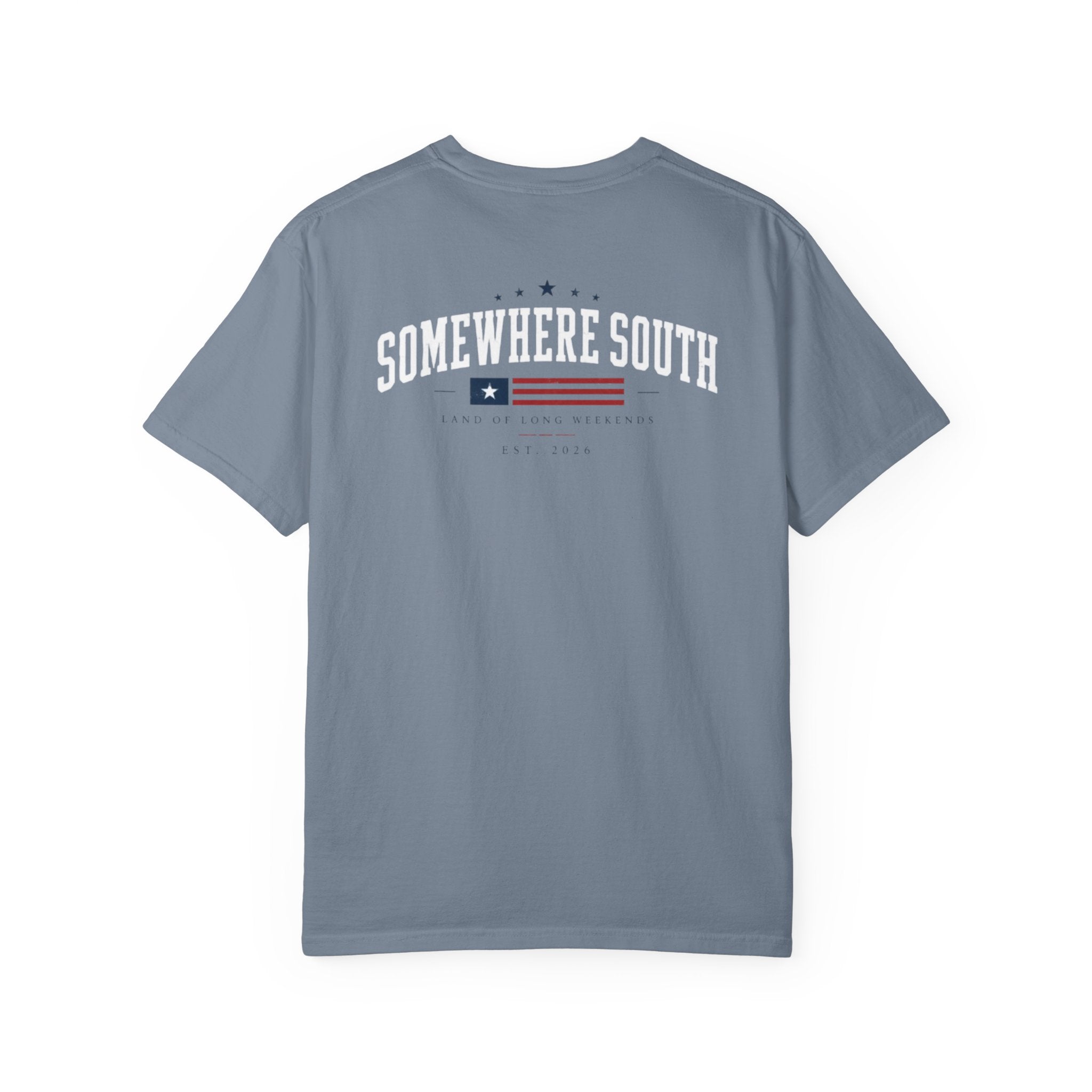 Somewhere South Garment-Dyed T-Shirt — Vintage Southern Flag Tee