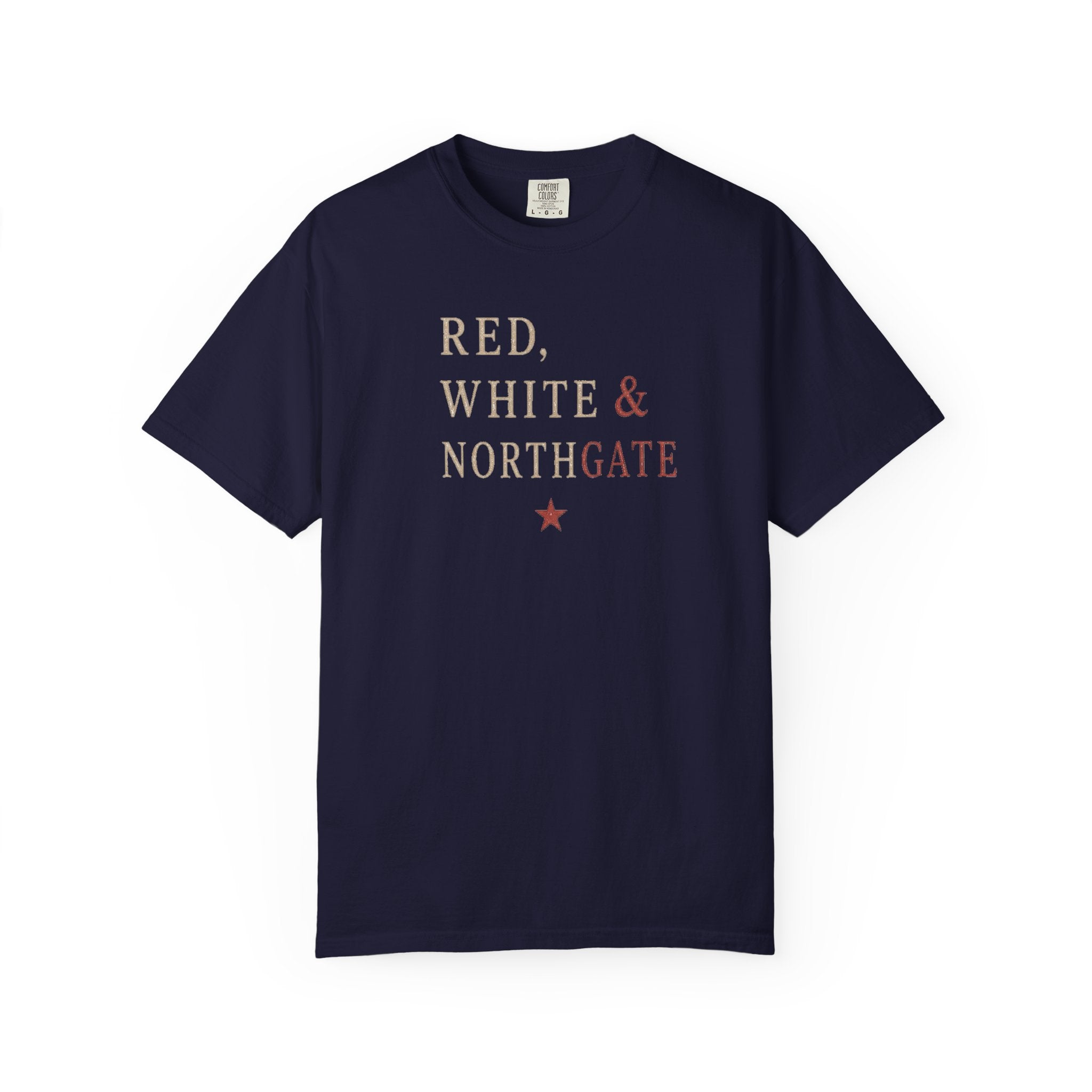 Patriotic Truck T-Shirt — "Red, White & Northgate" College Station Tee